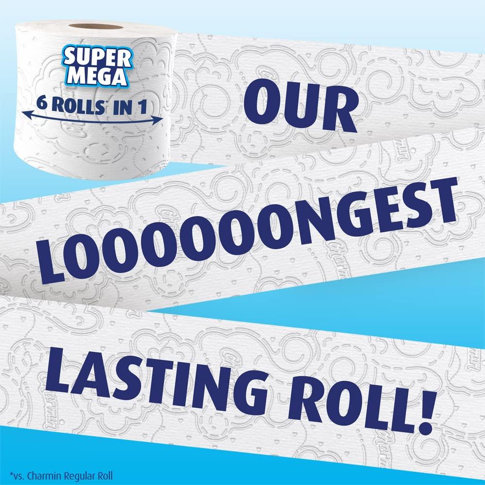 Charmin Ultra Soft Toilet Paper, 6 Super Mega Rolls = 36 Regular Rolls - Image 3