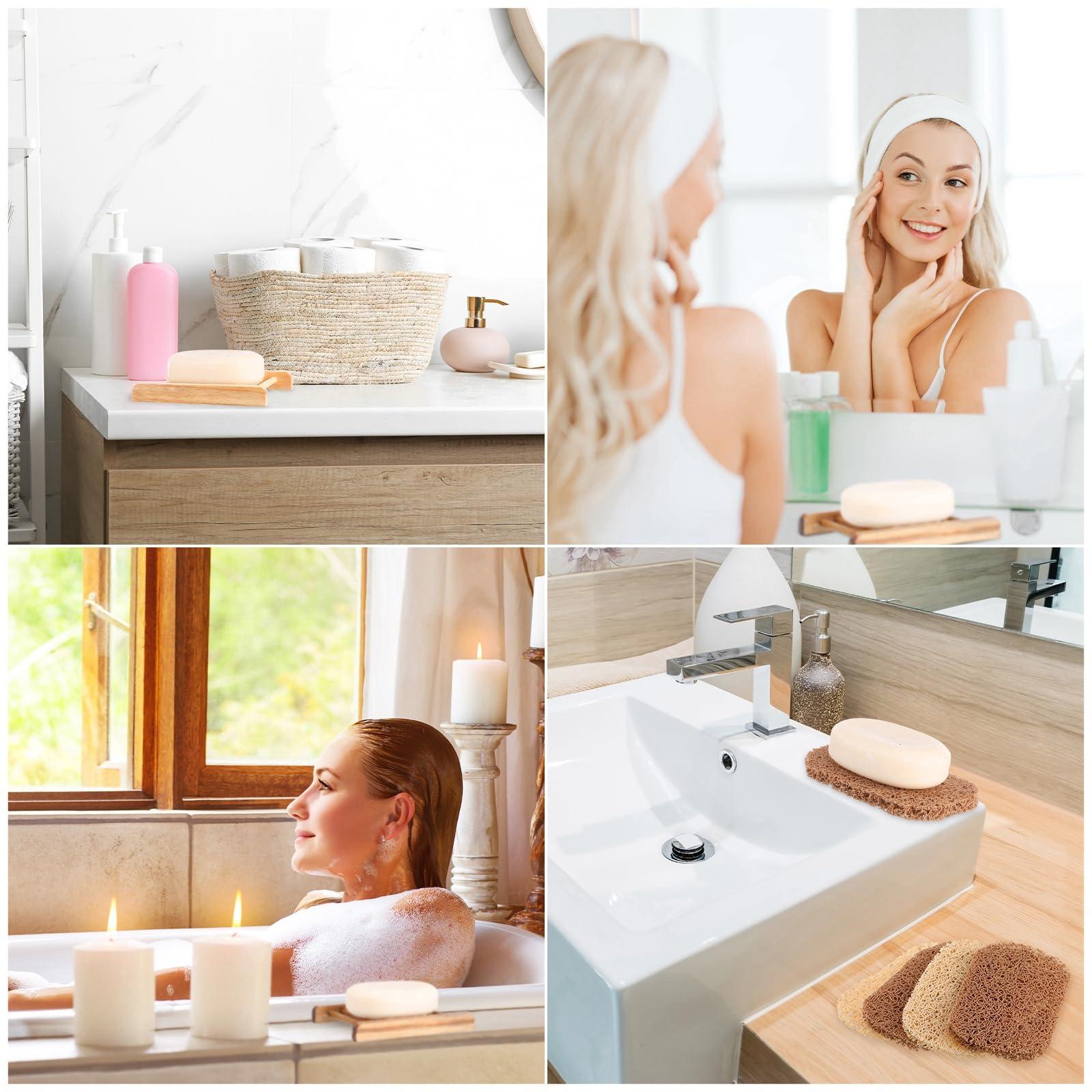 90 Pcs Soap Saver Set Including Wooden Dish, Exfoliating Bag, Saver Pads Bulk with Self Drain, Bar Soap Holder Mesh Bag for Shower Bath Home Toilet Kitchen Hotel Restaurant - Image 6