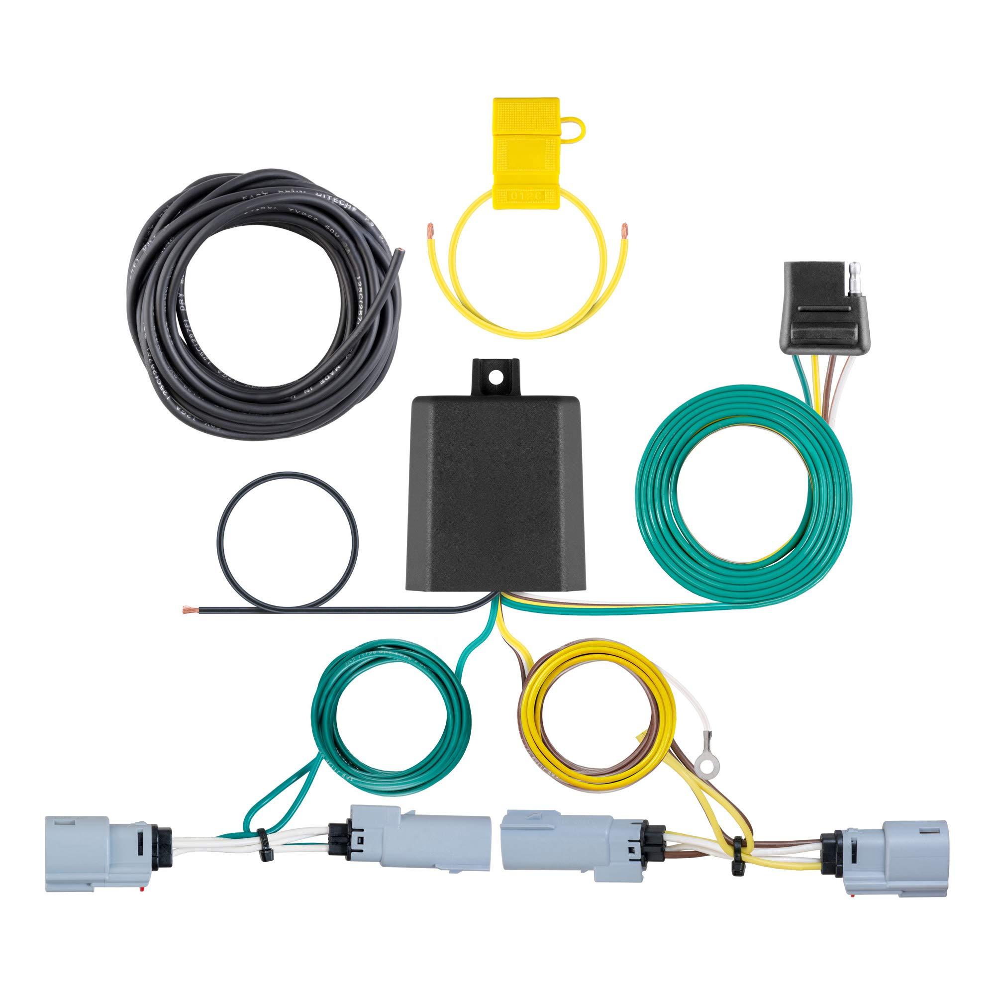 CURT 56399 Vehicle-Side Custom 4-Pin Trailer Wiring Harness, Fits Select Chrysler Pacifica, Voyager without LED Taillights