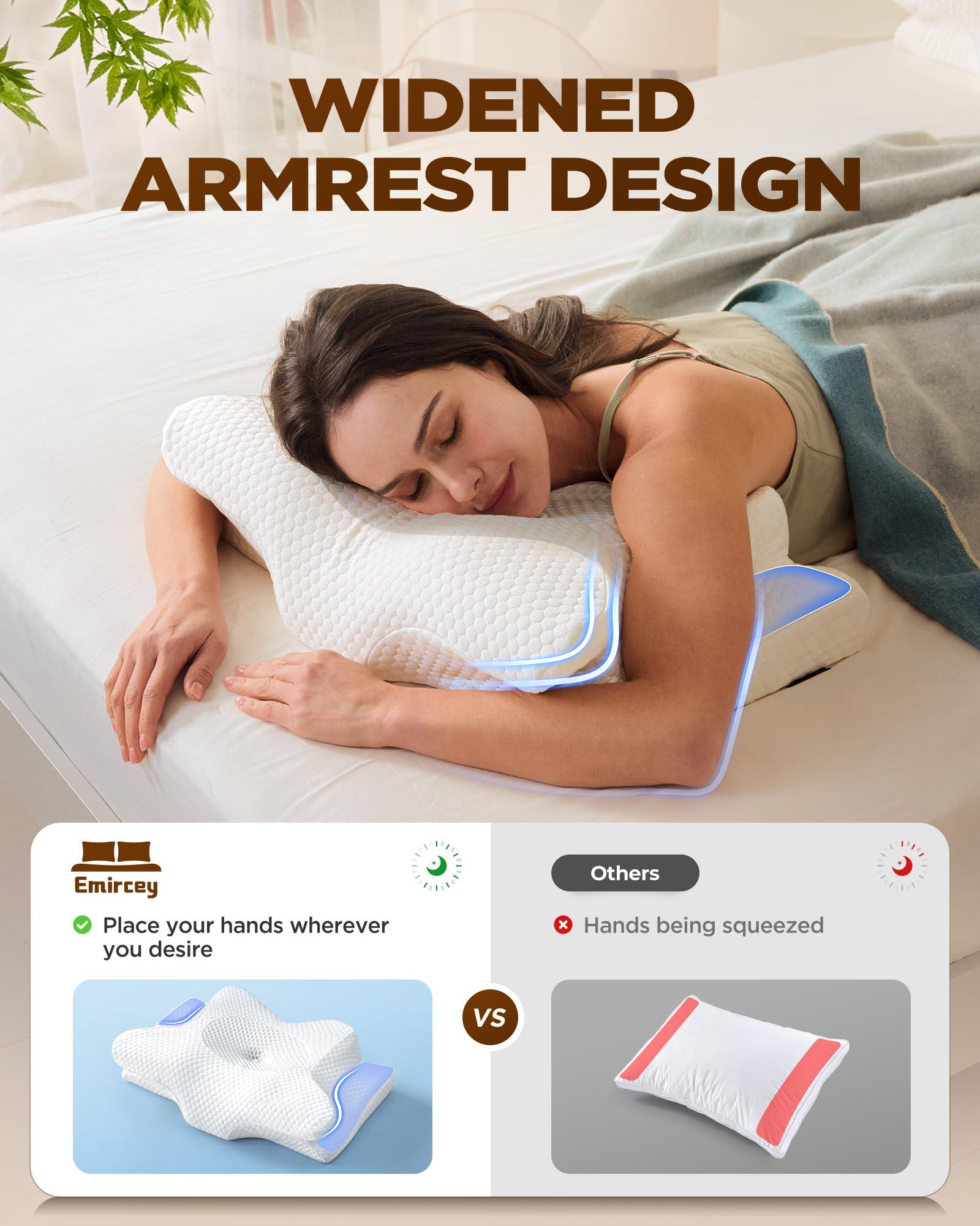 Dream Without Pain Cervical Neck Pillow for Sleeping, Ergonomic Side Sleeper Pillows for Adults, Cooling Orthopedic Pillow for Neck Relief Support, Memory Foam Pillows Back Stomach Sleepers - Image 4
