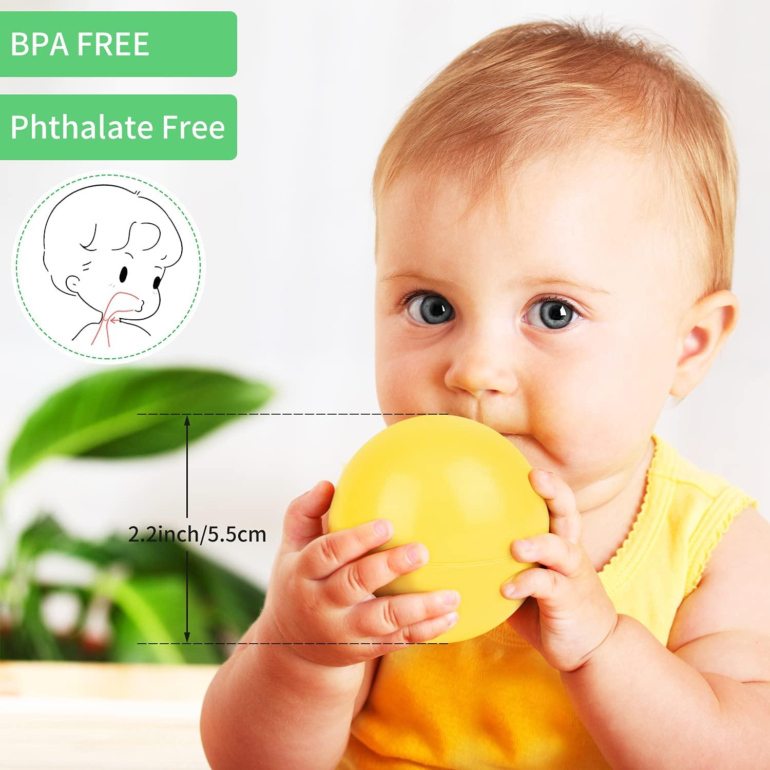 Hovenlay Ball Pit Balls Phthalate Free BPA Free Crush Proof Plastic - 7 Bright Colors in Reusable Play Toys for Kids with Storage Bag - Image 3