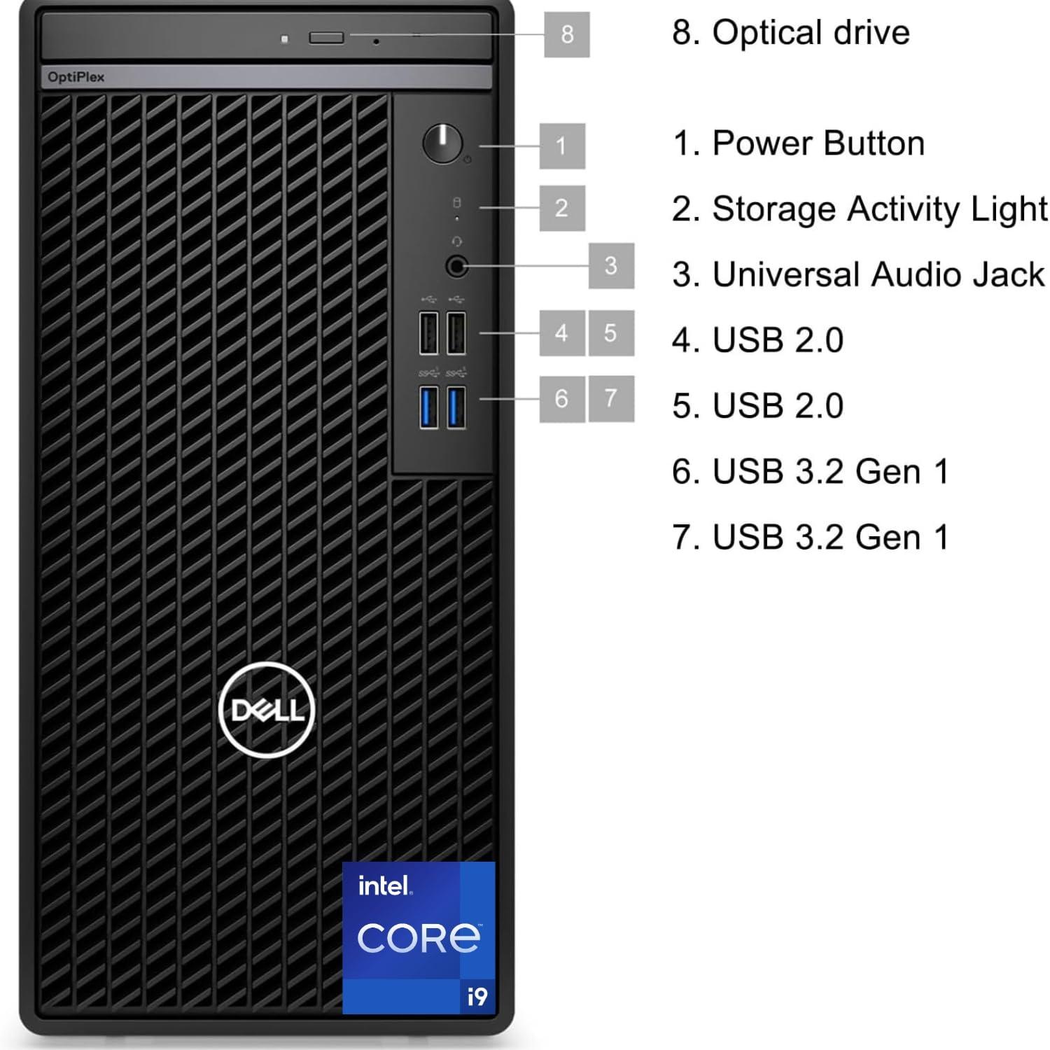 Dell Optiplex 7010 Tower Business Desktop, Intel i9-12900K Processor (up to 5.0 GHz), Intel UHD 770 Graphics, 64GB RAM, 2TB PCIe SSD, DVD-RW, DP Port, HDMI, Wi-Fi + Bluetooth, Windows 11 Pro - Image 4
