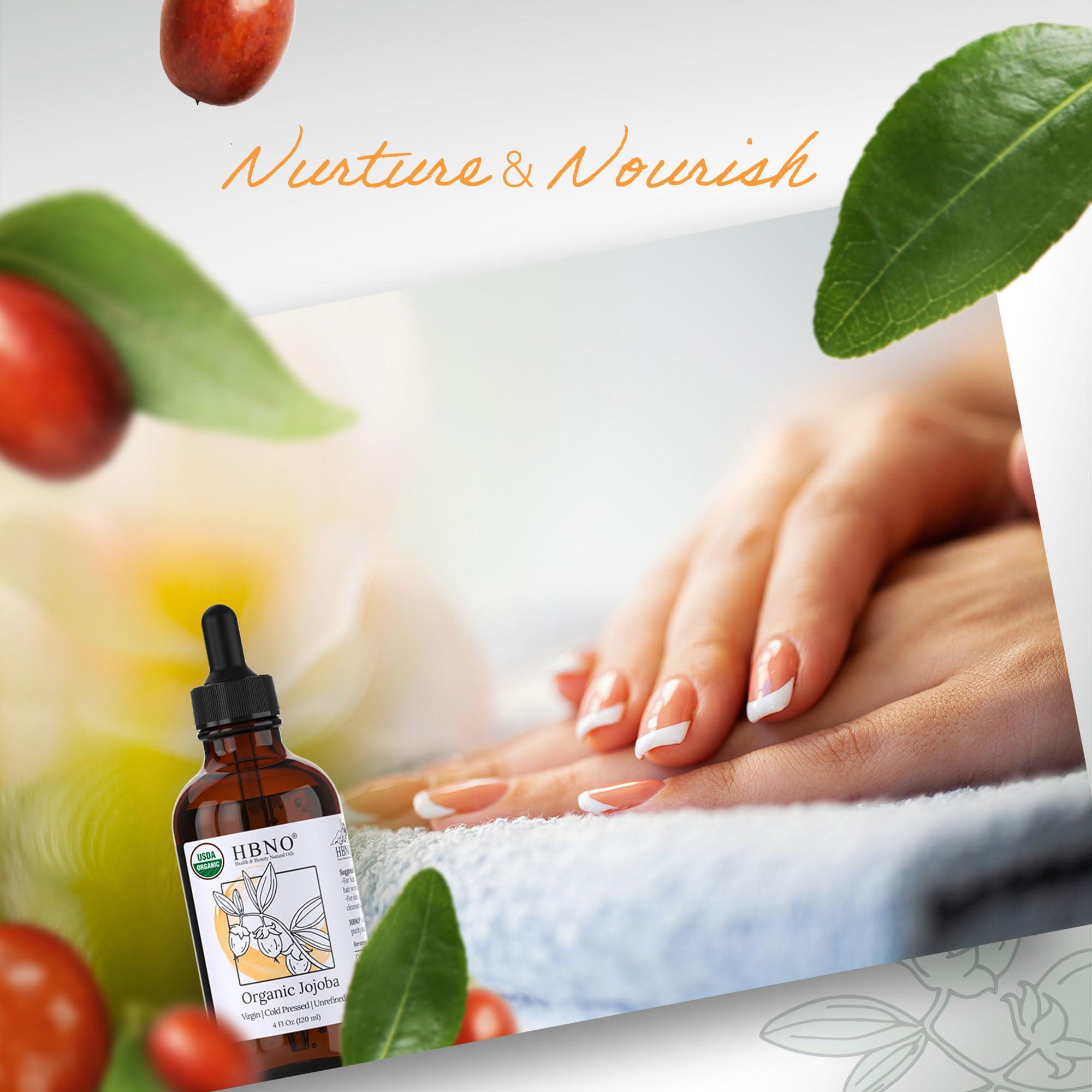 HBNO Organic Jojoba Oil - Huge 4 oz (120ml) Value Size - Natural Jojoba Oil, Cold Pressed - Perfect Carrier Oils for Massage, Aromatherapy, DIY, Soap Making, Face, Body, Lips, Hair, Nails - Image 6