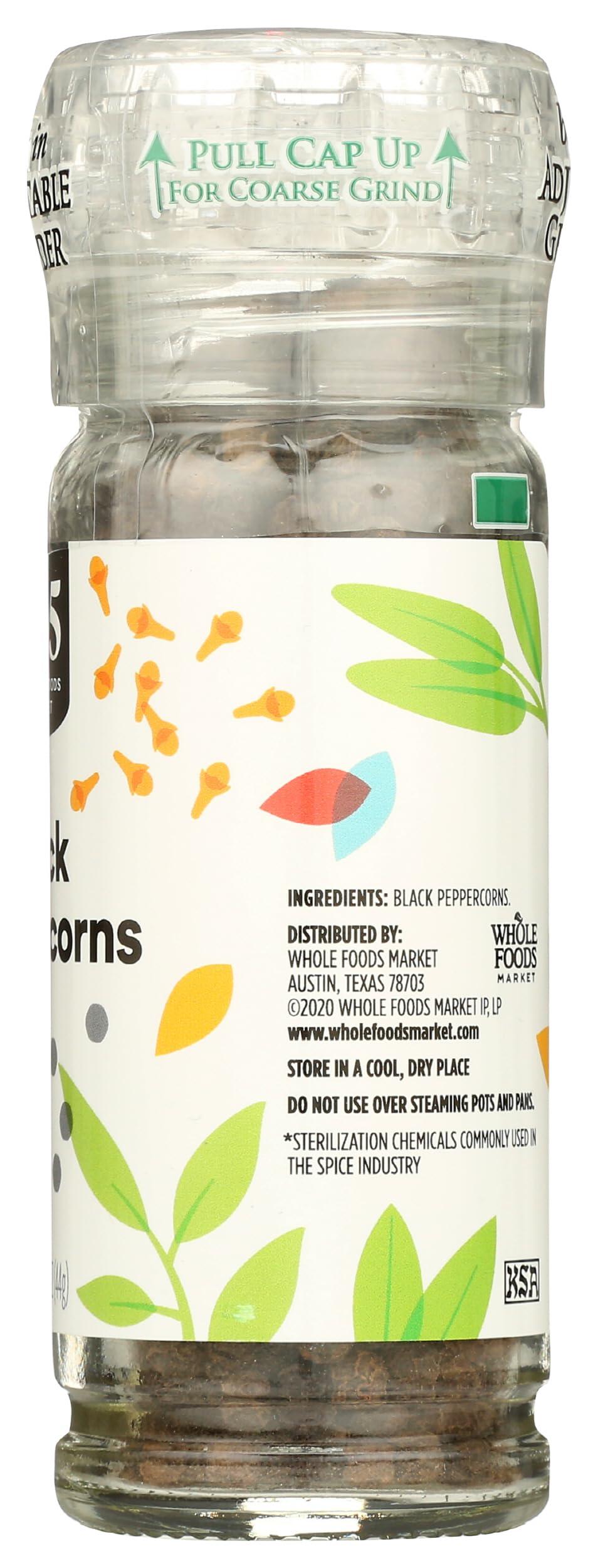 365 by Whole Foods Market, Black Peppercorn Grinder, 1.55 Ounce - Image 5