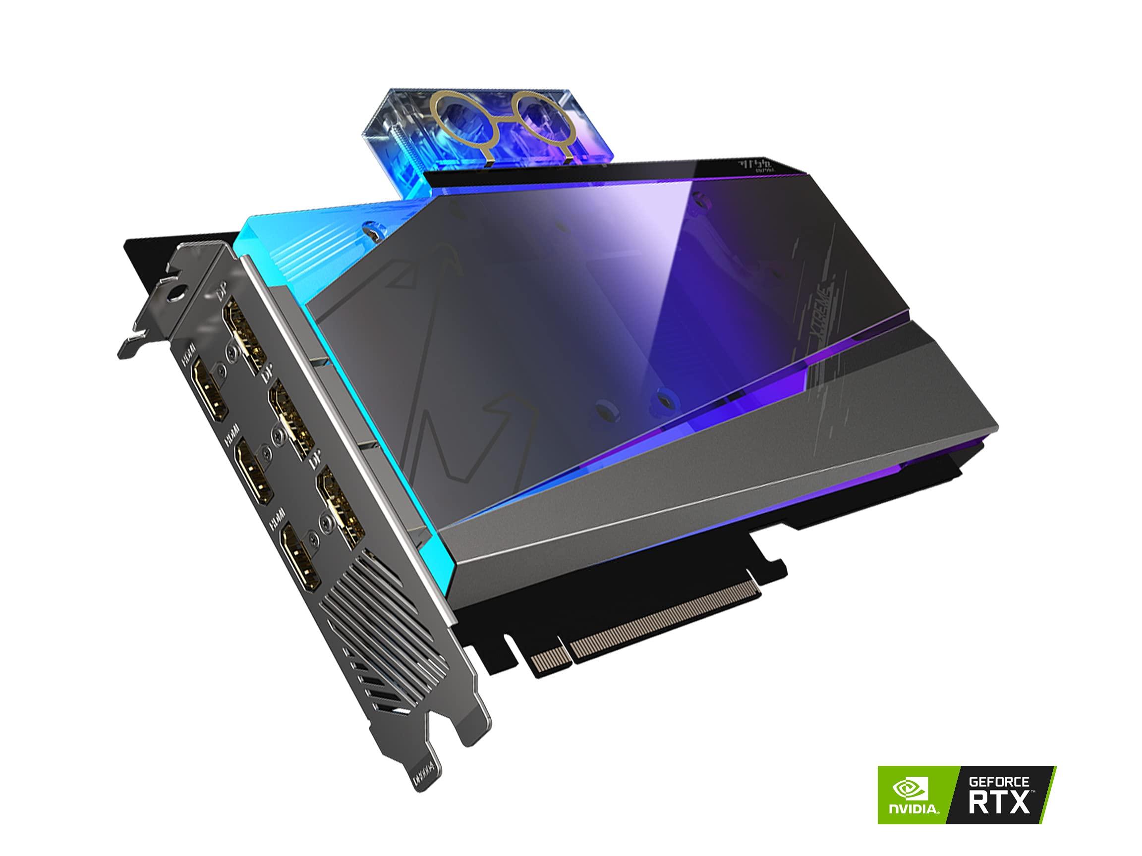 GIGABYTE AORUS GeForce RTX 3080 Xtreme WATERFORCE WB 10G (REV 2.0) Graphics Card, Water Block Cooling System, LHR, 10GB 320-bit GDDR6X, GV-N3080AORUSX WB-10GD REV2.0 Video Card - Image 4