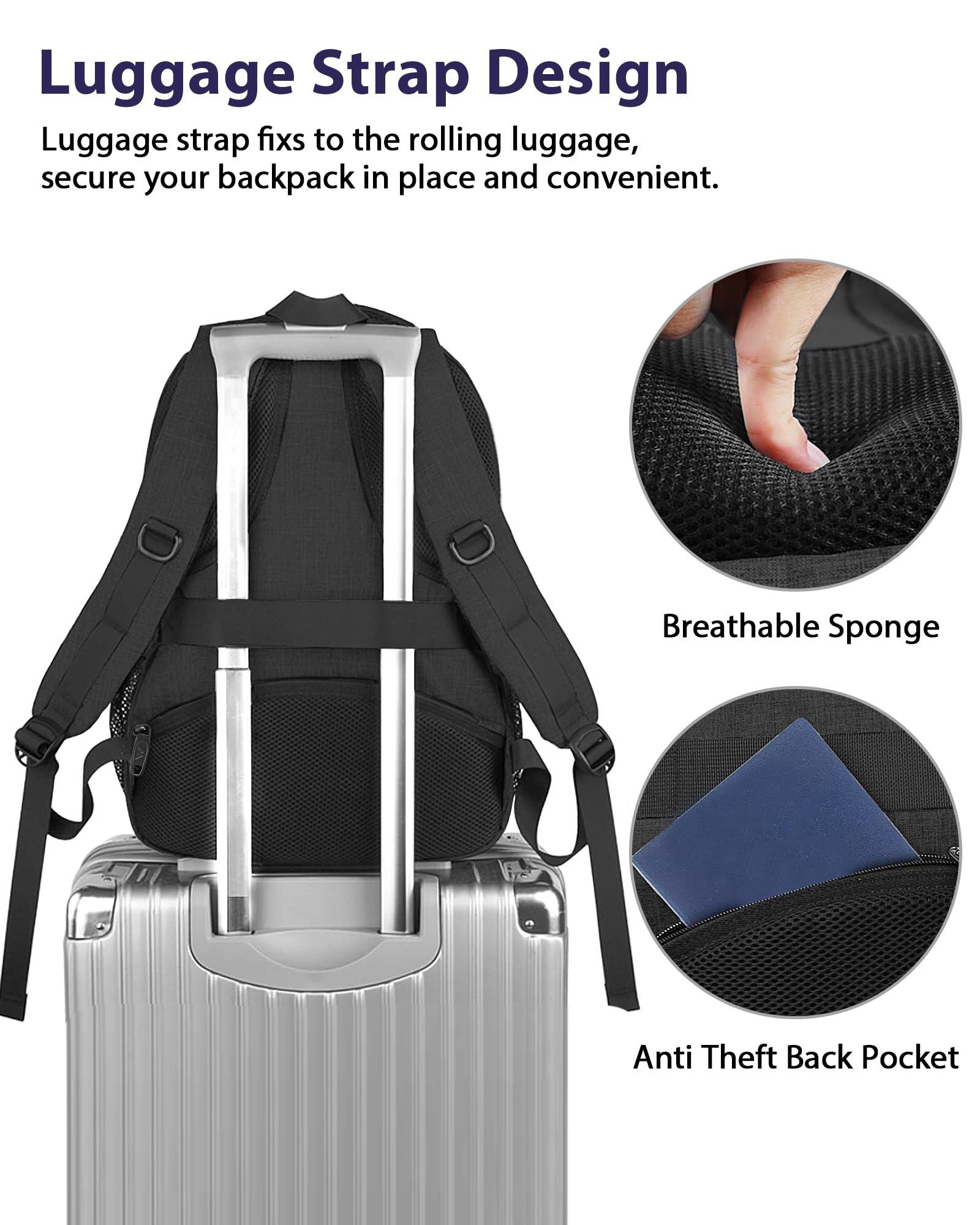 MATEIN School Laptop Backpack, Large TSA Friendly College Computer Bookbag with Laptop Compartment Fits 17 Inch Notebook, Water Resistant Work Travel Backpack, Graduation Gifts for Men Women - Image 5