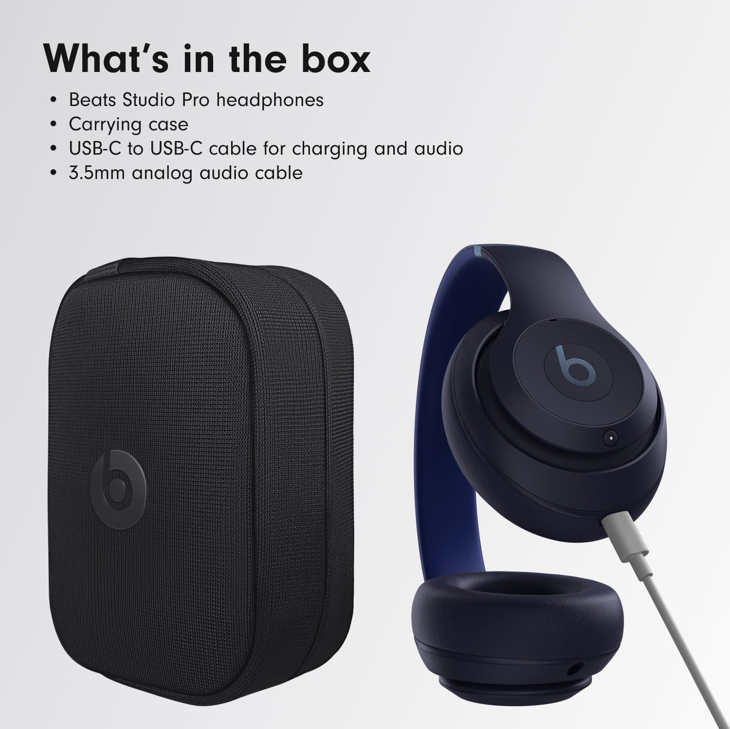 Beats Studio Pro - Wireless Bluetooth Noise Cancelling Headphones - Personalized Spatial Audio, USB-C Lossless Audio, Apple & Android Compatibility, Up to 40 Hours Battery Life - Navy - Image 7