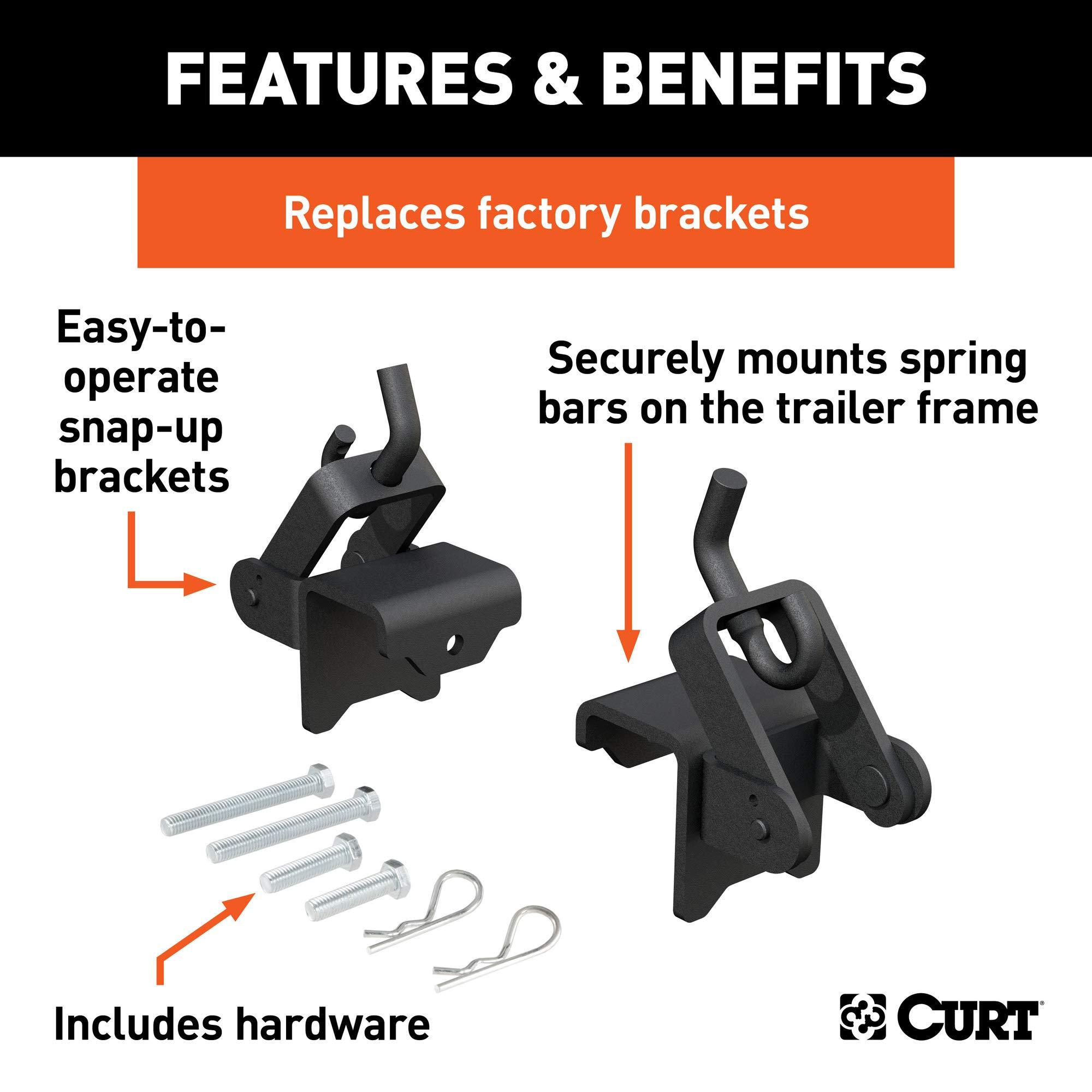 CURT 17208 Replacement Weight Distribution Hitch Hookup Brackets - Image 3