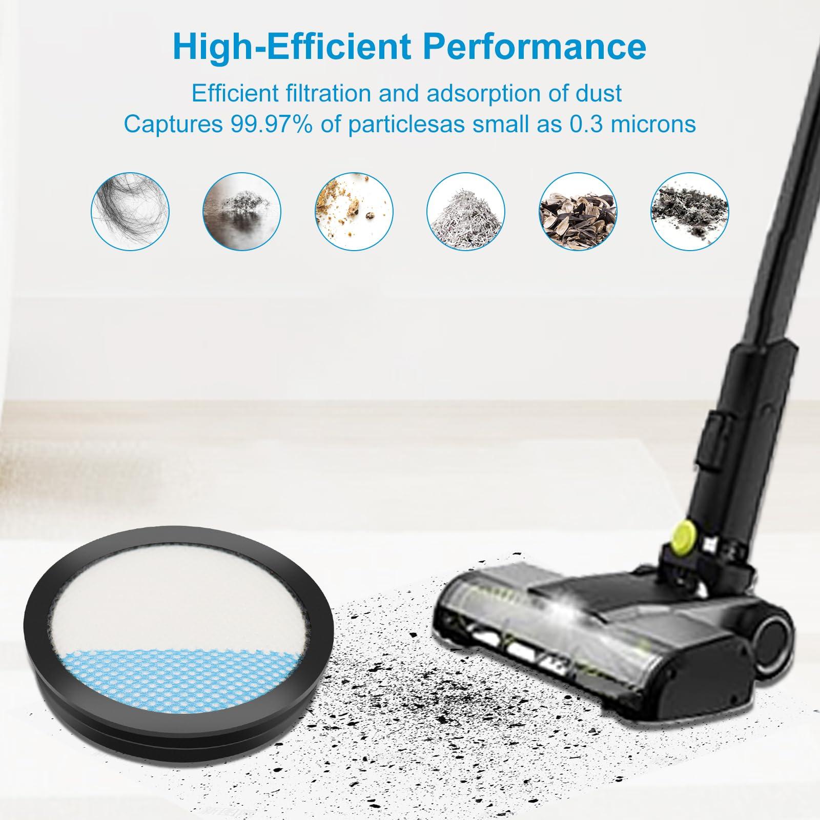 Kaulolado 18V ONE + Cordless Pet Stick Vacuum Filter for Ryobi, PCL720, PBLSV716, PBLSV717 Stick Vacuum, Reusable Washable Filters, Compare to Part A32SV720N, 6 Pack - Image 4