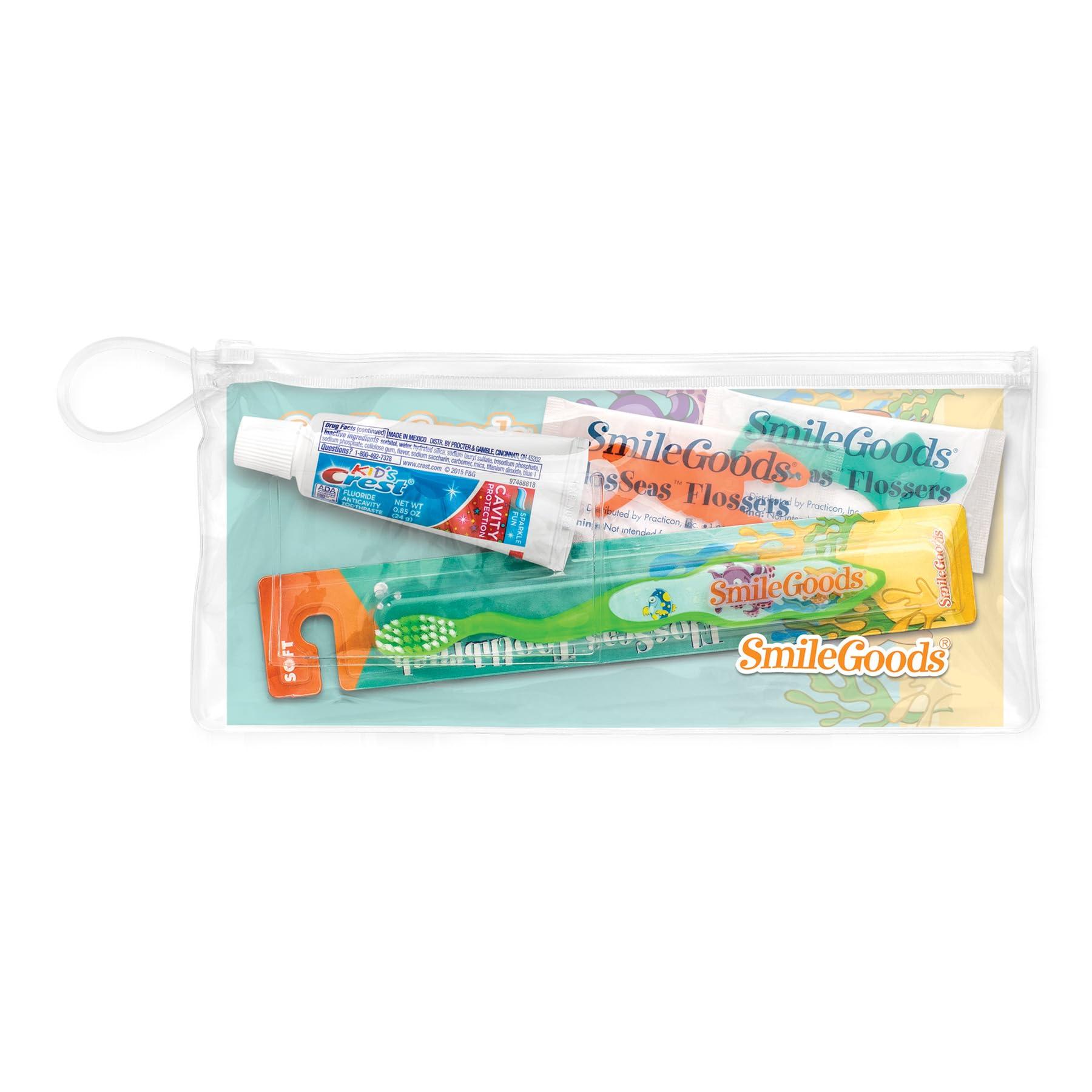Practicon SmileGoods Child FlosSeas Dental Care Kit with FlosSeas Toothbrush, Toothpaste & FlosSeas Flossers, 72 Pack - Image 3