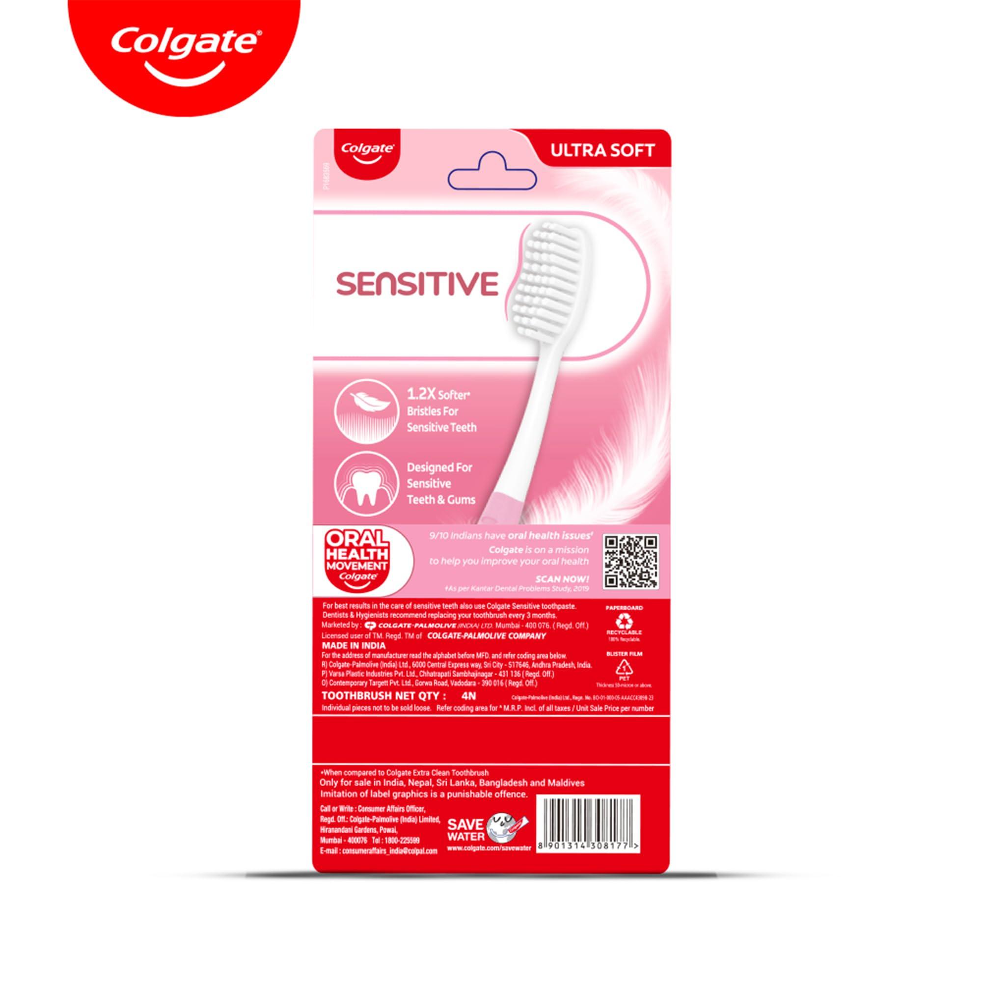 Colgate Toothbrush Sensitive, Pack of 4 Brushes - Image 9