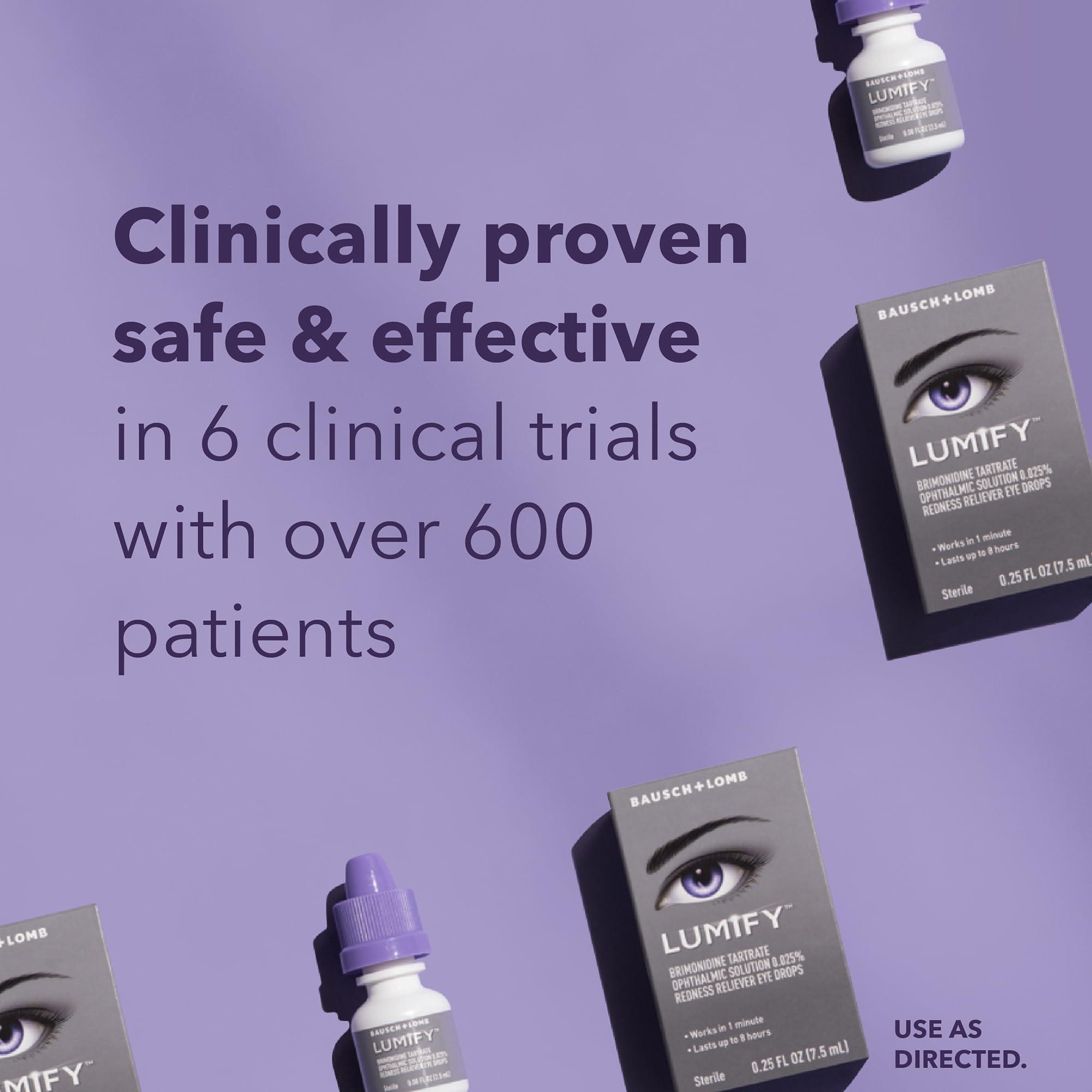 LUMIFY Eye Drops for Red Eyes, Redness Reliever for Brighter Looking Eyes, Works in 1 Minute & Lasts Up to 8 Hours, Eye Drops, 0.08 Fl Oz (2.5 mL) - Image 6