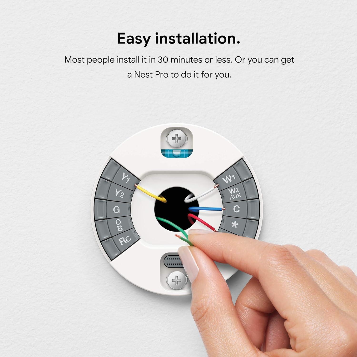 Google Nest Learning Thermostat - 3rd Gen - Programmable Smart Thermostat for Home - Compatible with Alexa (White) - Image 6