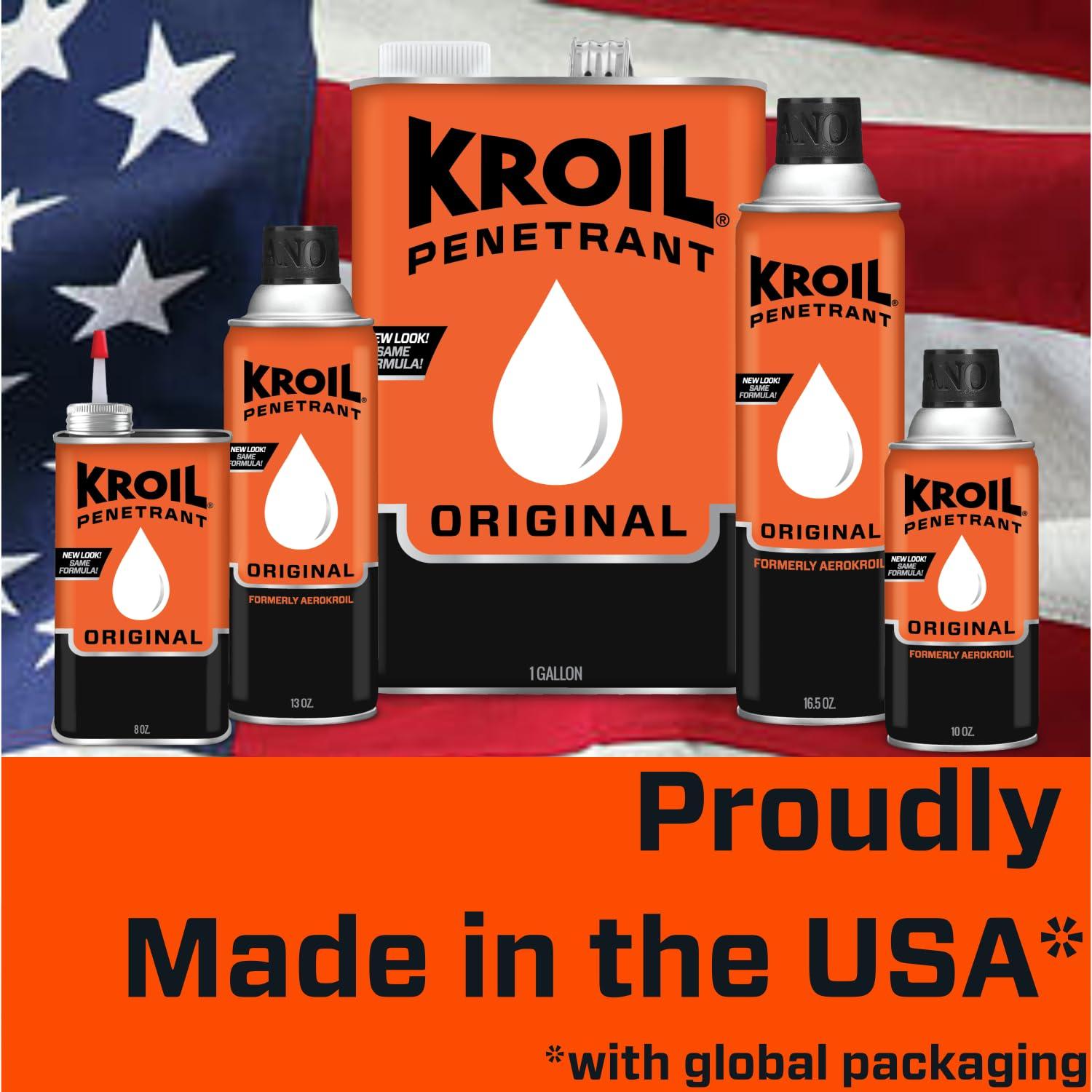 Kroil Original Penetrating Oil (Aerosol Spray-10oz Can-Case of 12) | Penetrant for Rusted Bolts, Metal, Hinges, Chains, Moving Parts | Rust, Corrosion Inhibitor (KS102C) - Image 6