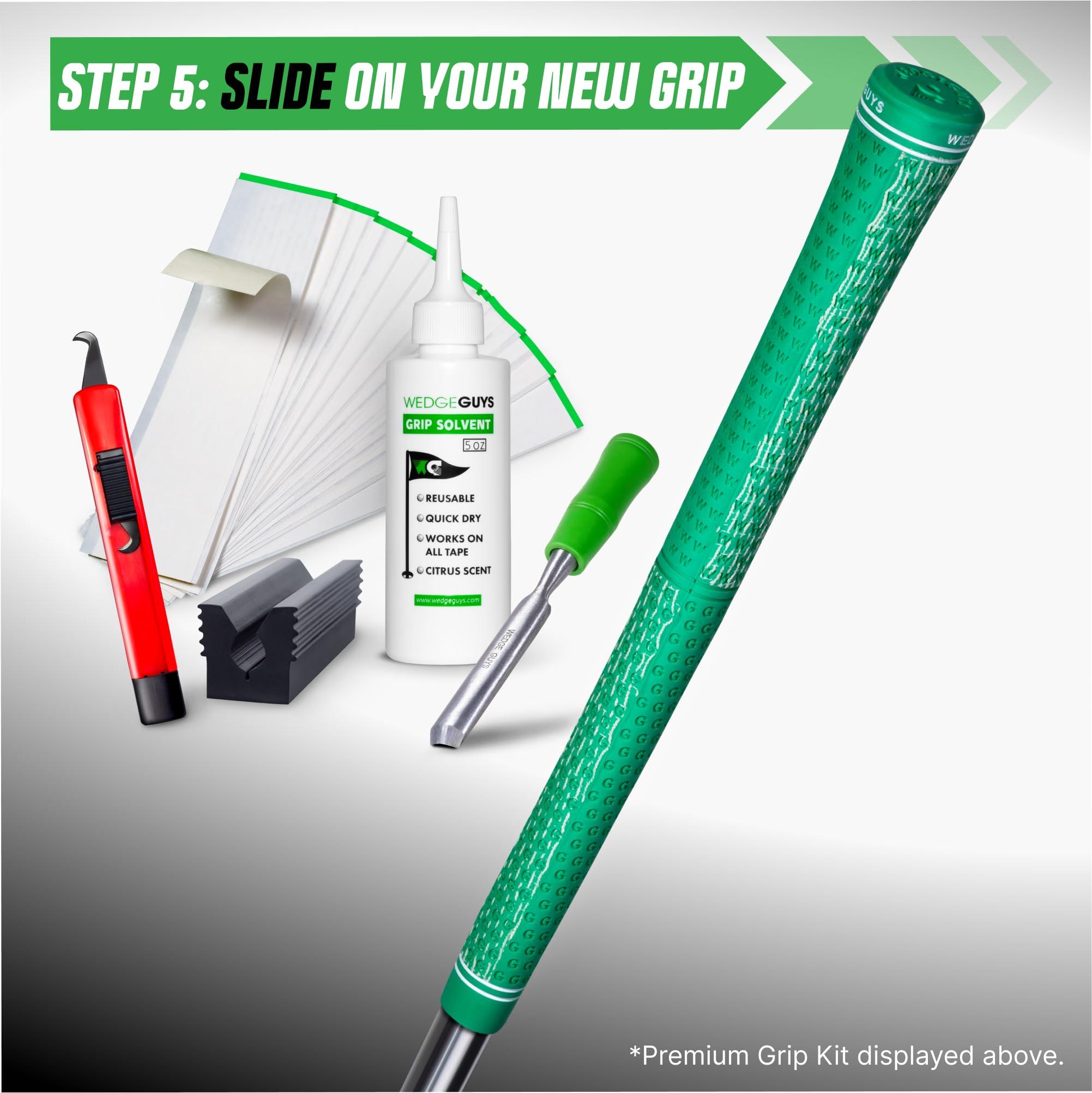 Wedge Guys Golf Grip Kits for Regripping Golf Clubs - Professional Quality - Options Include Hook Blade, 15 or 30 Tape Strips, 5 or 8 oz Solvent, Grip Tape Remover, Bench Vise & Rubber Clamp - Image 6