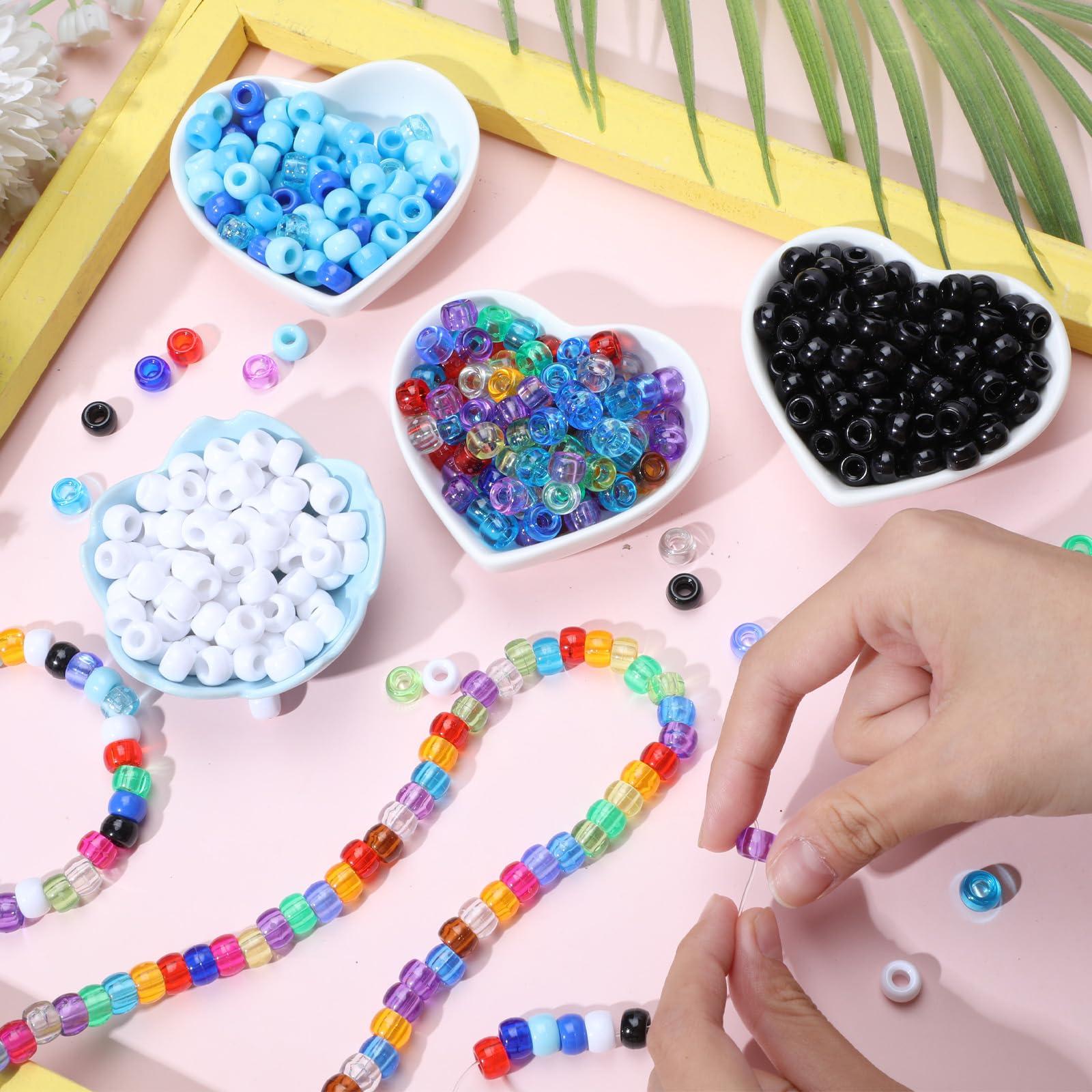 Huquary 21000 Pcs Pony Beads Bulk 6 x 9 mm Plastic Kandi Beads for Bracelet for Multicolor Craft Making Rainbow Necklace Jewelry Key Chain DIY Braids(40 Colors) - Image 7