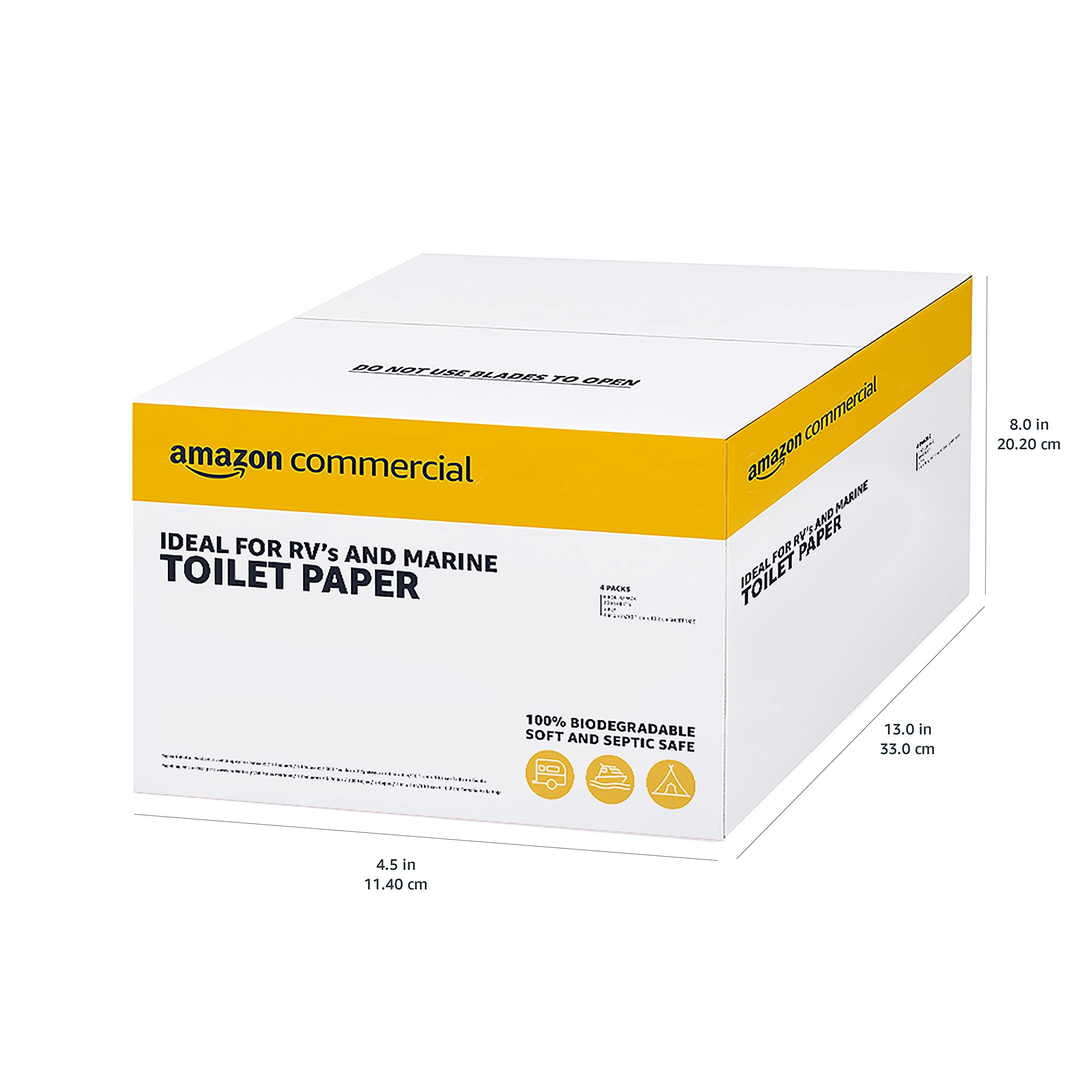 AmazonCommercial FSC certified paper 2-Ply White Quick Dispensing Toilet Paper for RV's & Marine, Waste-Tank Compatible, 300 Sheets per Roll - 24 Rolls - Image 5