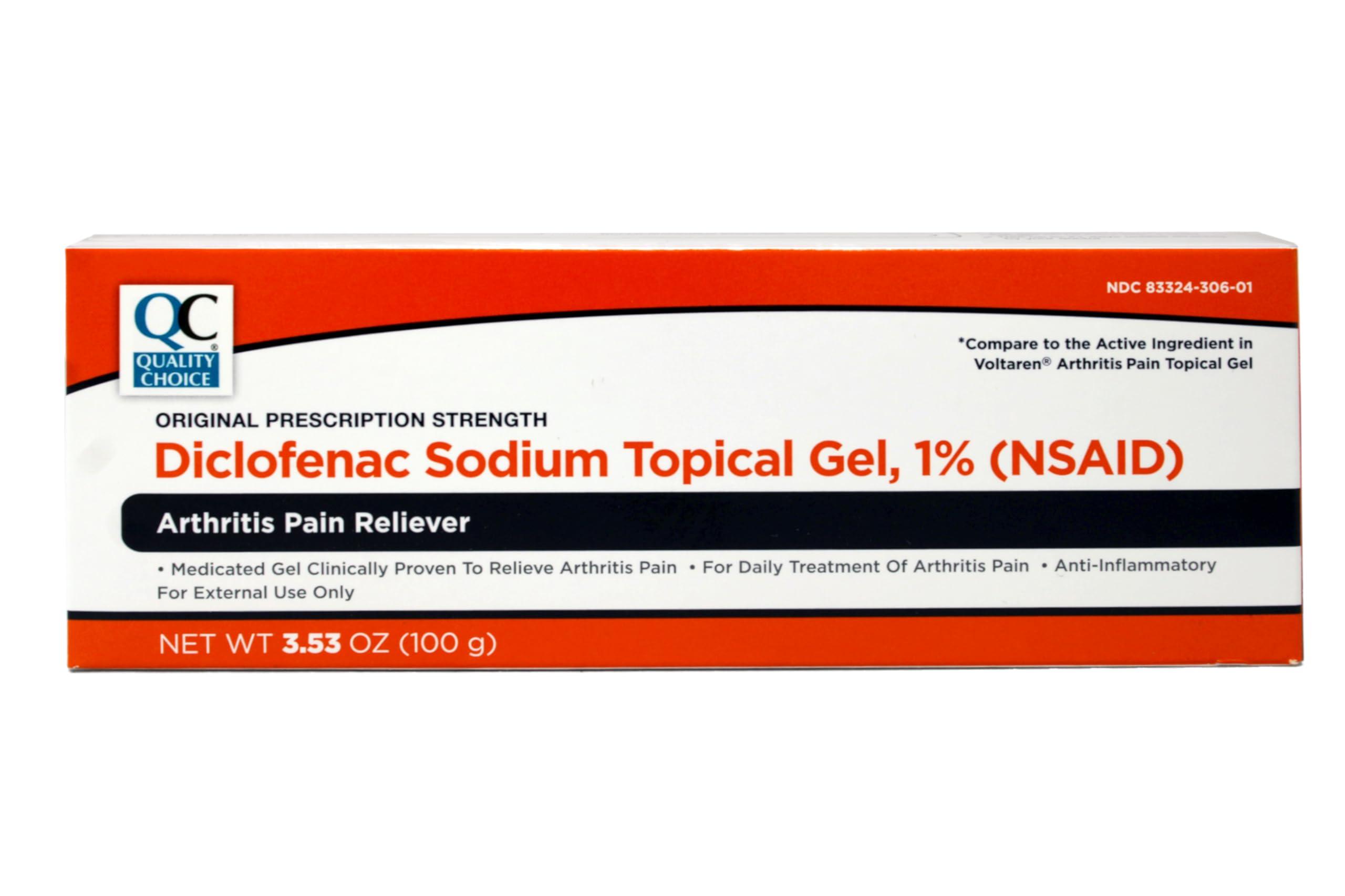Quality Choice QC Diclofenac Sodium Topical Gel Treatment for Arthritis Pain 3.53 oz Pack of 5 - Image 9