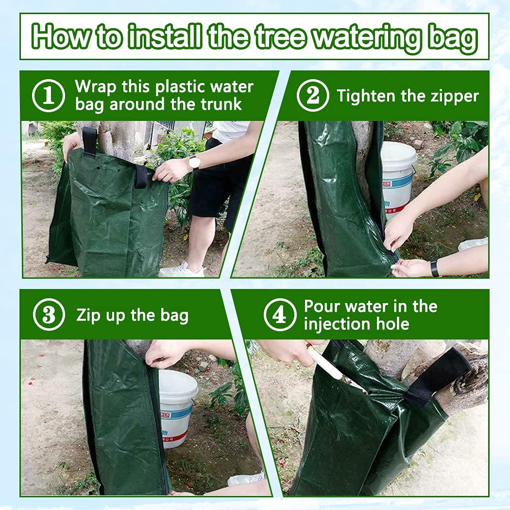 Tanzfrosch 12 Pack 20 Gallon Tree Watering Bags, Reusable, Heavy Duty and Slow Release Gator Bags for Trees, Premium PVC Plant Drip Irrigation Bags,5-8 Hours Releasing Time - Image 6