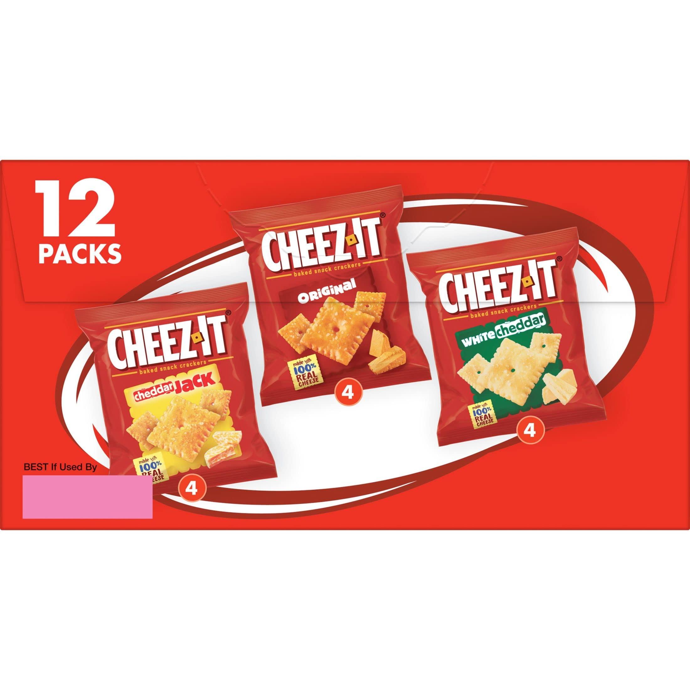Cheez-It Cheese Crackers, Baked Snack Crackers, Lunch Snacks, Variety Pack, 12.1oz Box (12 Packs) - Image 10