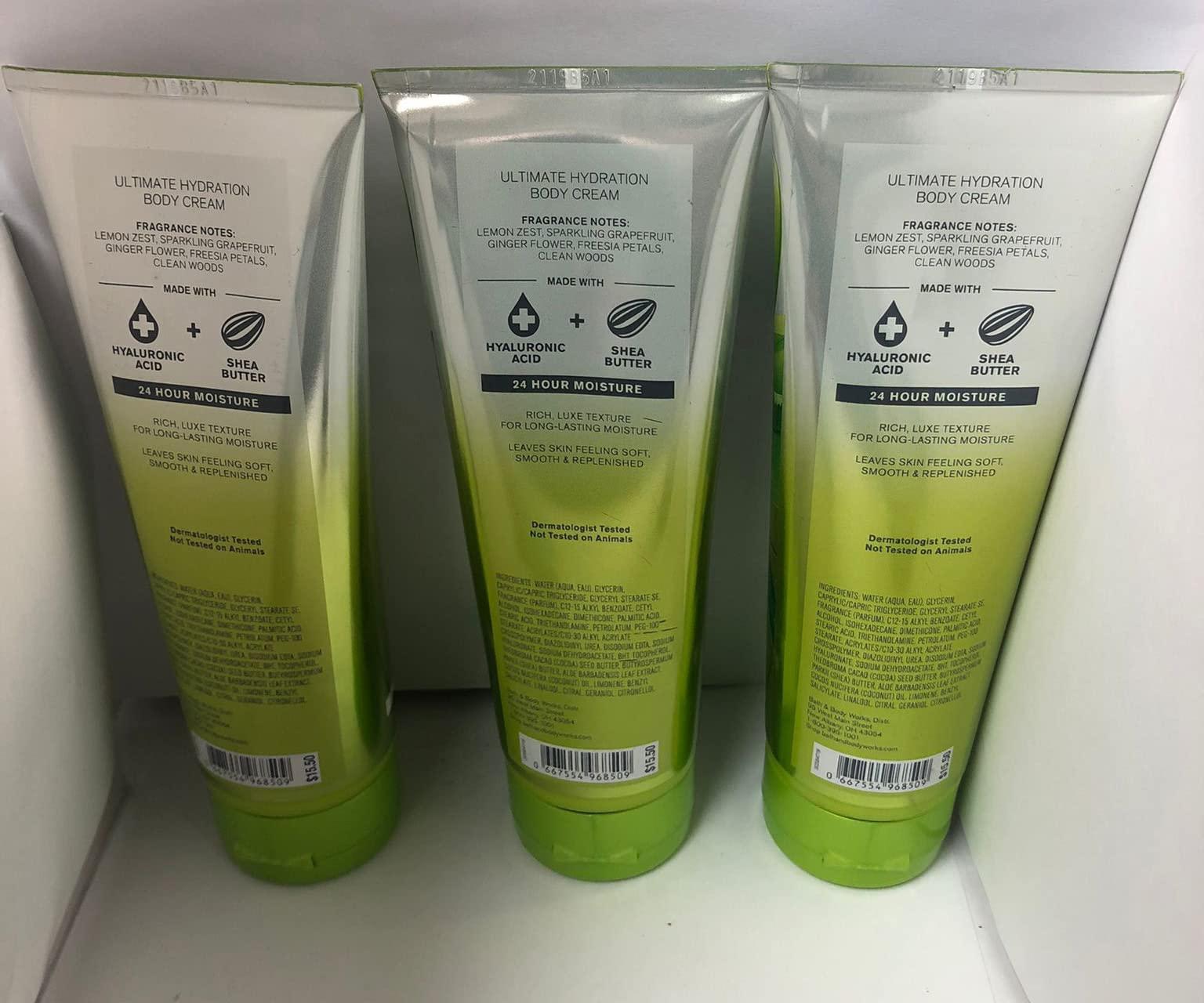 Lot of 3 Bath & Body Works WHITE CITRUS 24 Hour Moisture Ultra Shea Body Cream 8 oz / 226 g - Image 2