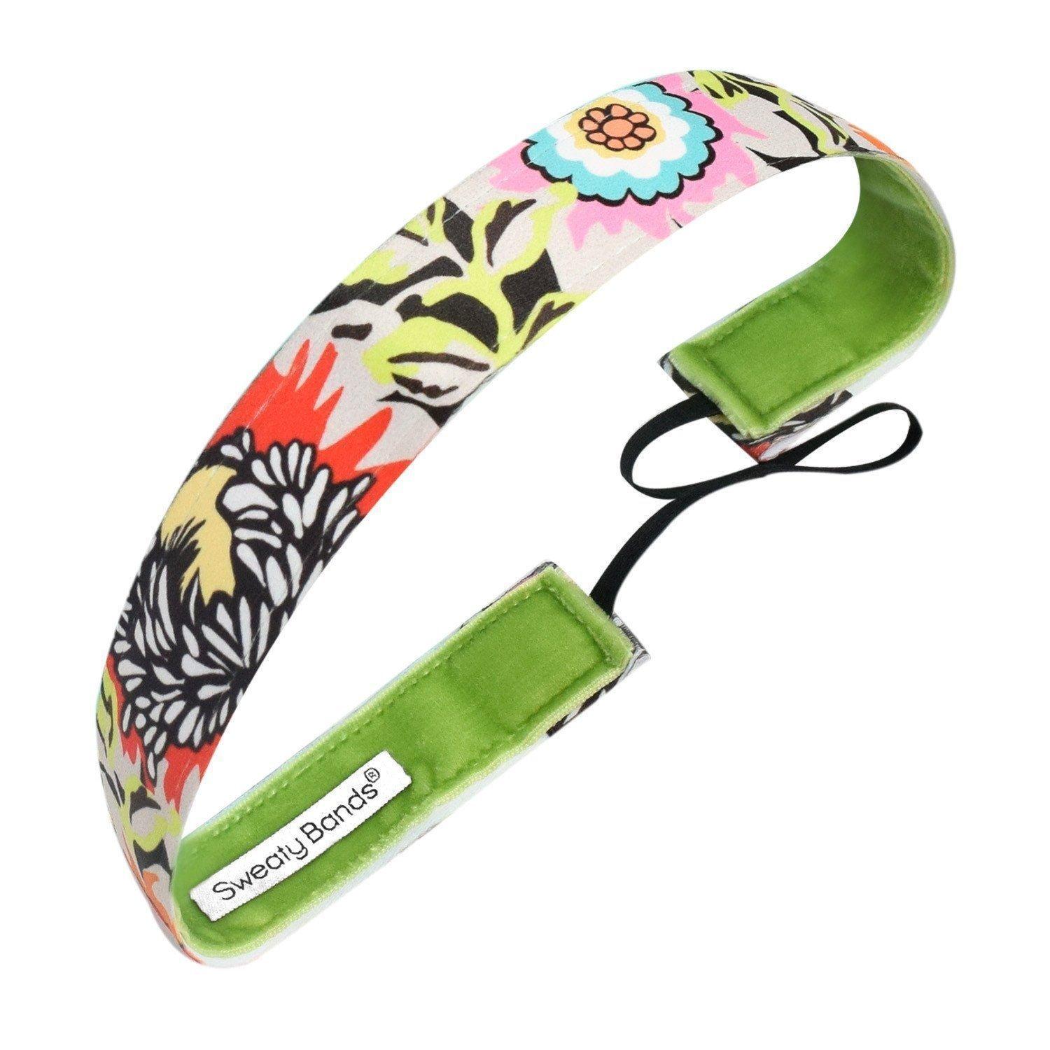 Sweaty Bands Womens Girls Headband - Non-Slip Velvet-Lined Athletic Hairband - Where The Wild Things Grow