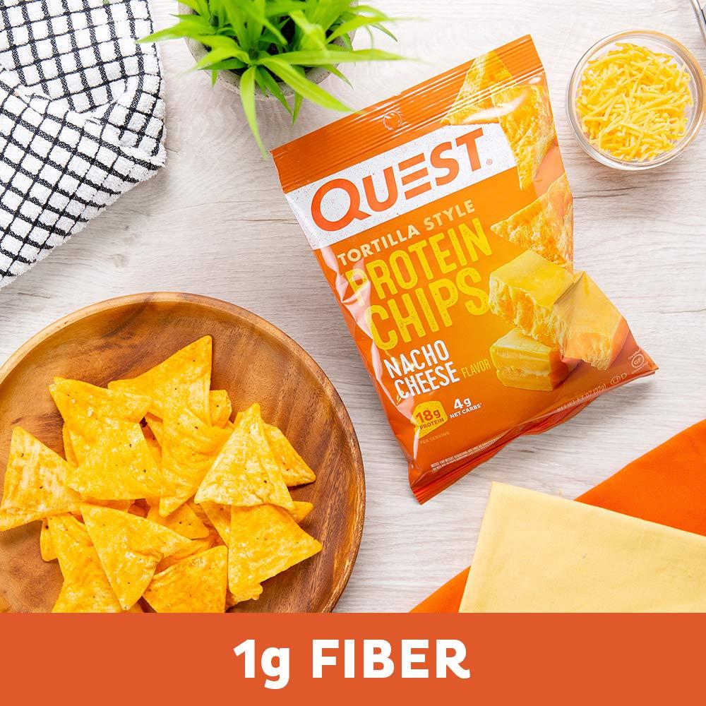 Quest Nutrition Nacho Cheese Tortilla Style Protein Chips, 18g Protein, 4g Net Carb, Low Carb, Gluten Free, 1.1 oz (Pack of 12) - Image 7