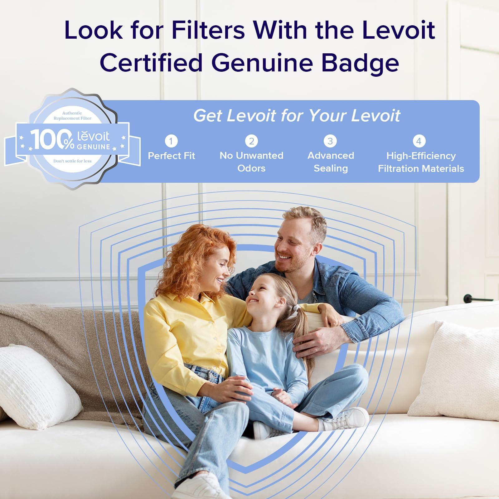 LEVOIT Air Purifiers for Bedroom Home, 3-in-1 Filter Cleaner with Fragrance Sponge for Better Sleep, Filters Smoke, Allergies, Pet Dander, Odor, Dust, Office, Desktop, Portable, Core Mini-P, White - Image 6