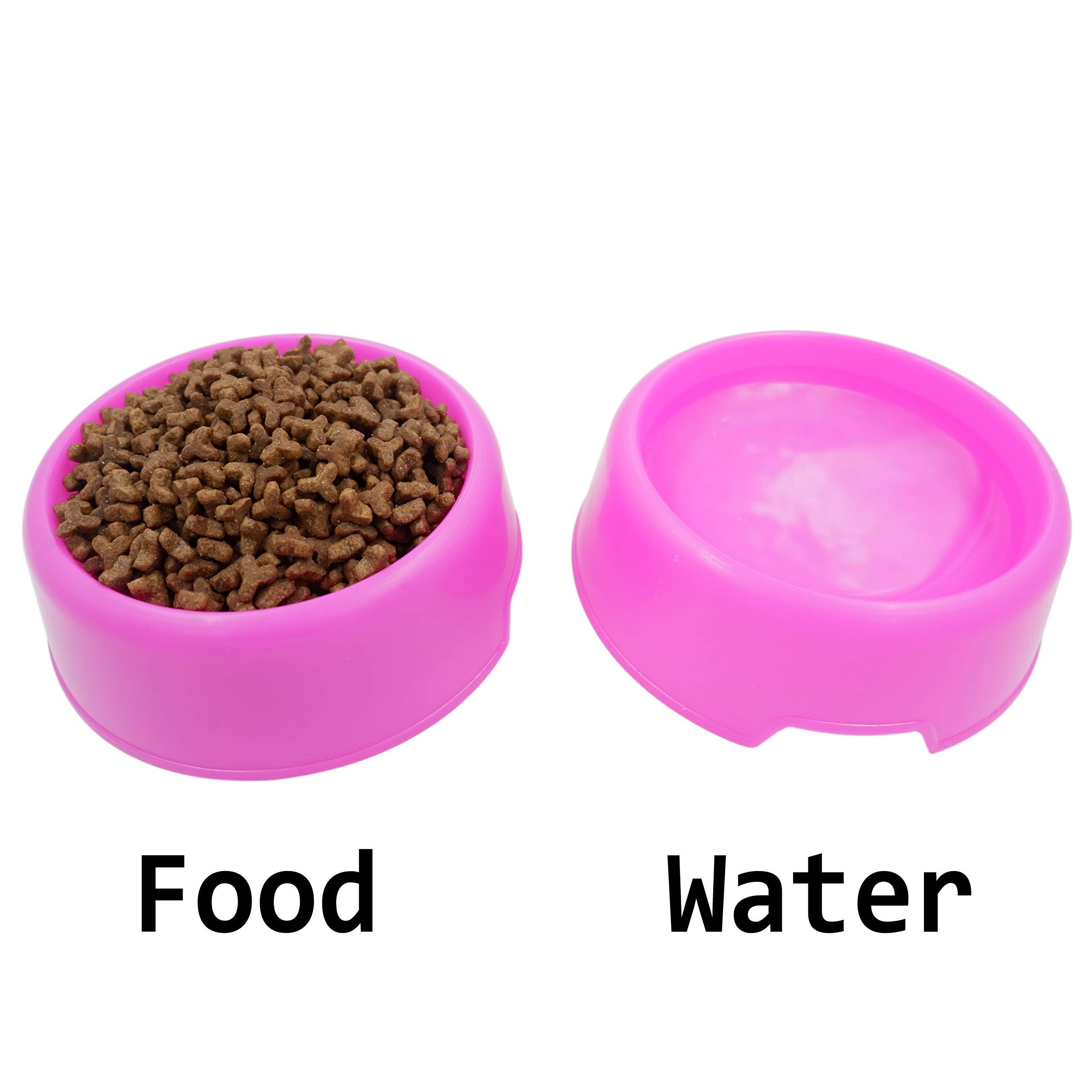 Purple 4-Pack Plastic Dog & Cat Bowls - Image 4