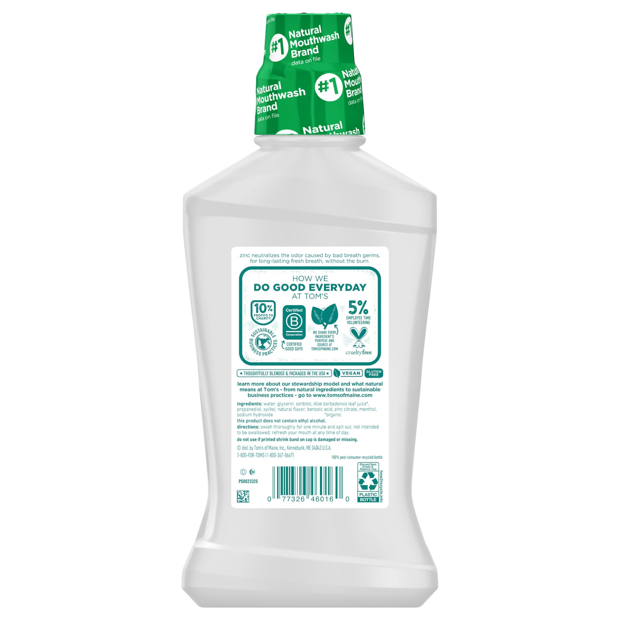 Tom's of Maine Natural Wicked Fresh Alcohol-Free Mouthwash, Cool Mountain Mint, 16 oz. 6-Pack (Packaging May Vary) - Image 11
