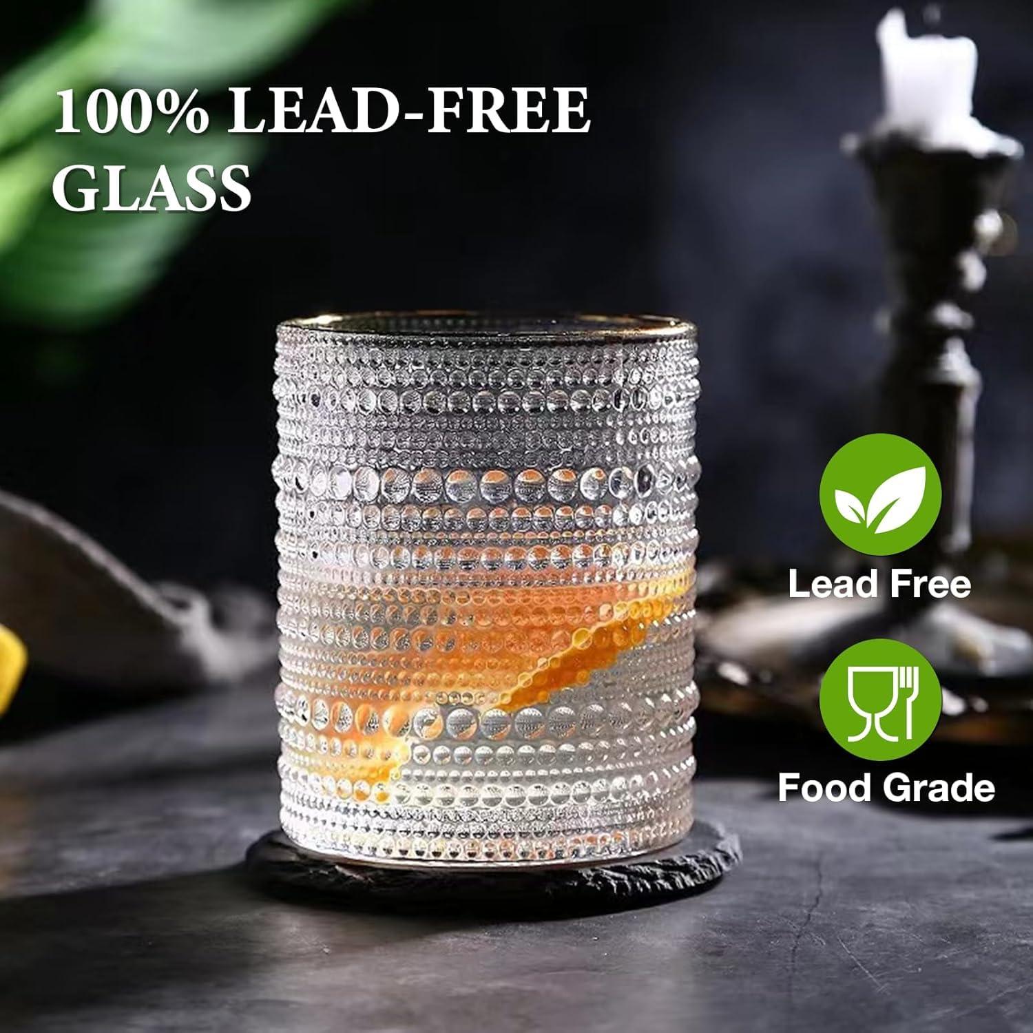 Hlukana Vintage Hobnail Drinking Glasses Set of 8, 12 oz Highball Glasses & 10 oz Cocktail Glasses Set, Kitchen Water Glasses Cup, Bar Tumbler Glassware Set for Beer, Juice, Cocktail, Whiskey, Milk - Image 4