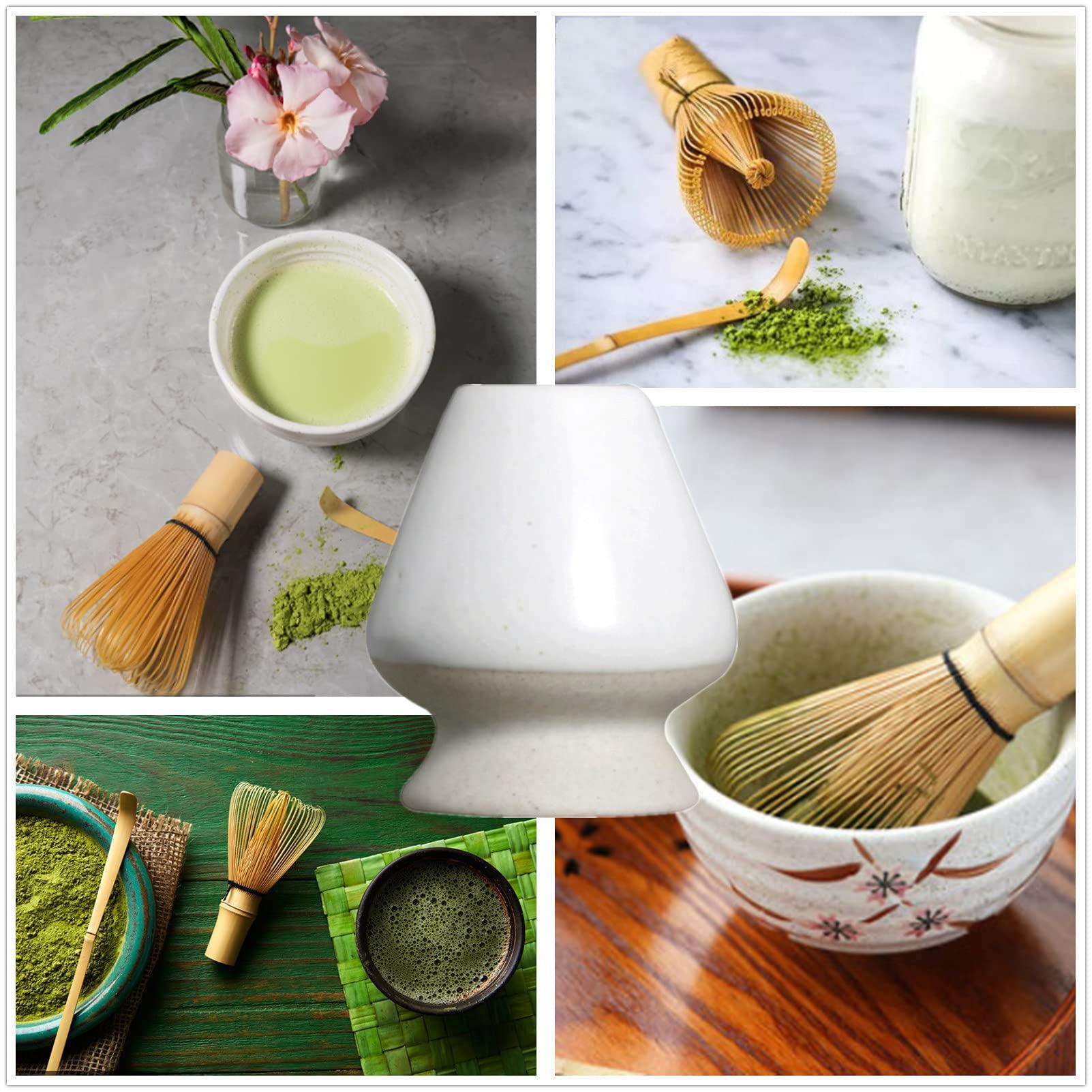 Matcha Tea Whisk Holder Ceramic Holder for Bamboo Matcha Chasen fit for Matcha Chasen Tea Set Accessories (White 2) - Image 4