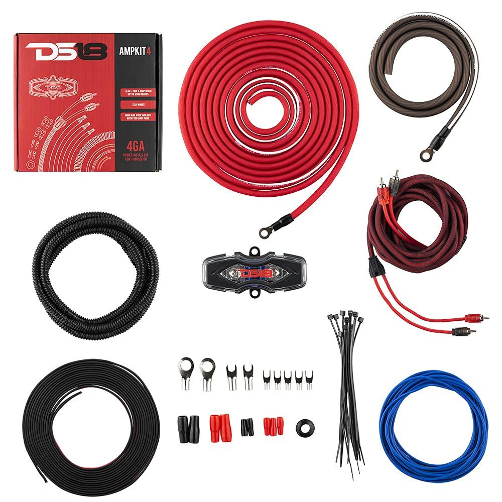 DS18 AMPKIT4 4 Gauge Amp Installation Wiring Kit - Amplifier Installation Kit 4 GA - A Car Amplifier Wiring Kit Simplifies Wire Connections and Delivers Power to Your Radio, Subwoofers, and Speakers - Image 6