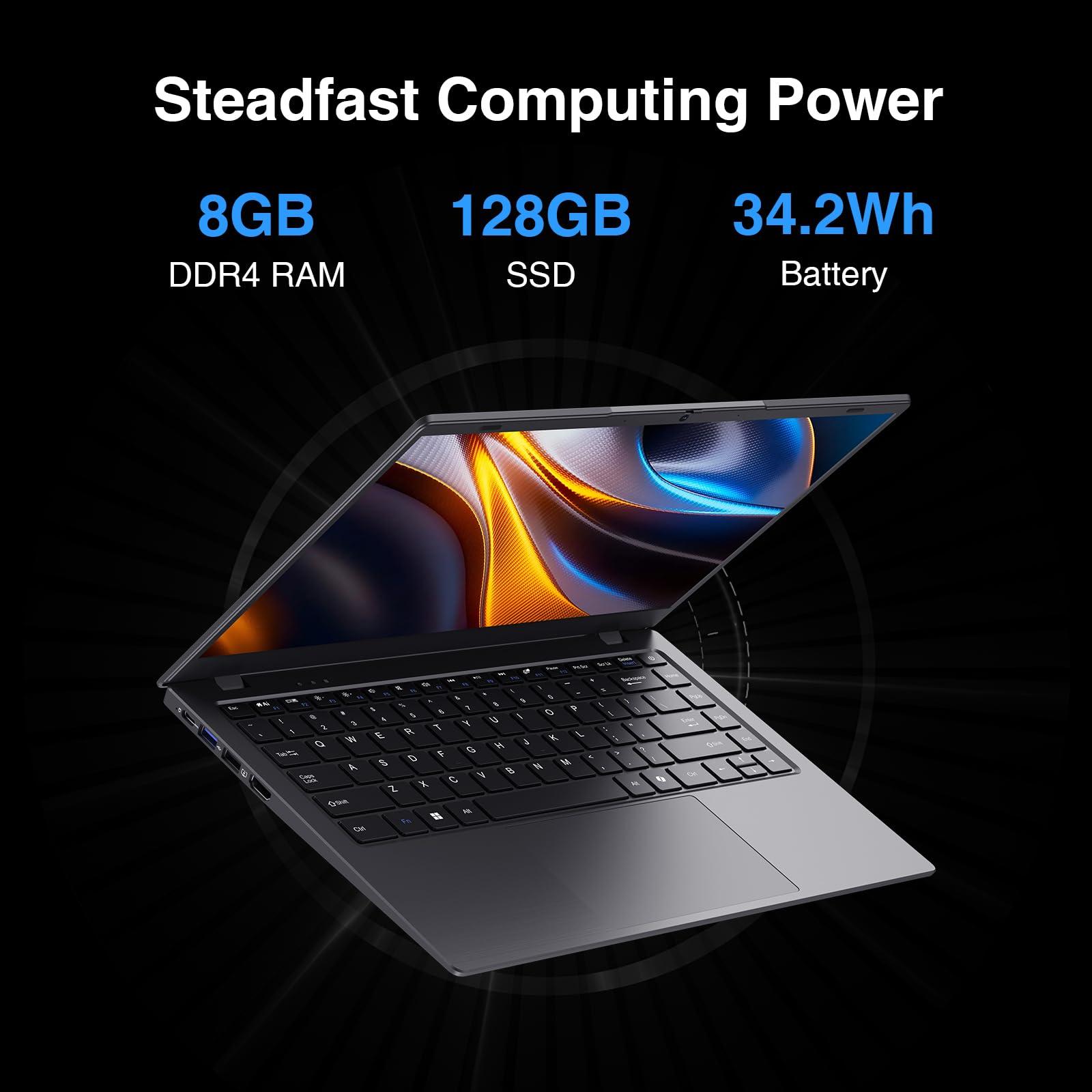 MARGOLAI 14 inch Windows 11 Laptop Computer, 8GB DDR4 RAM 128GB SSD, 4-Core Intel CPU (Up to 2.9GHz), Thin & Portable Notebook PC, WiFi, BT4.2, MS Office 2024 - Image 4