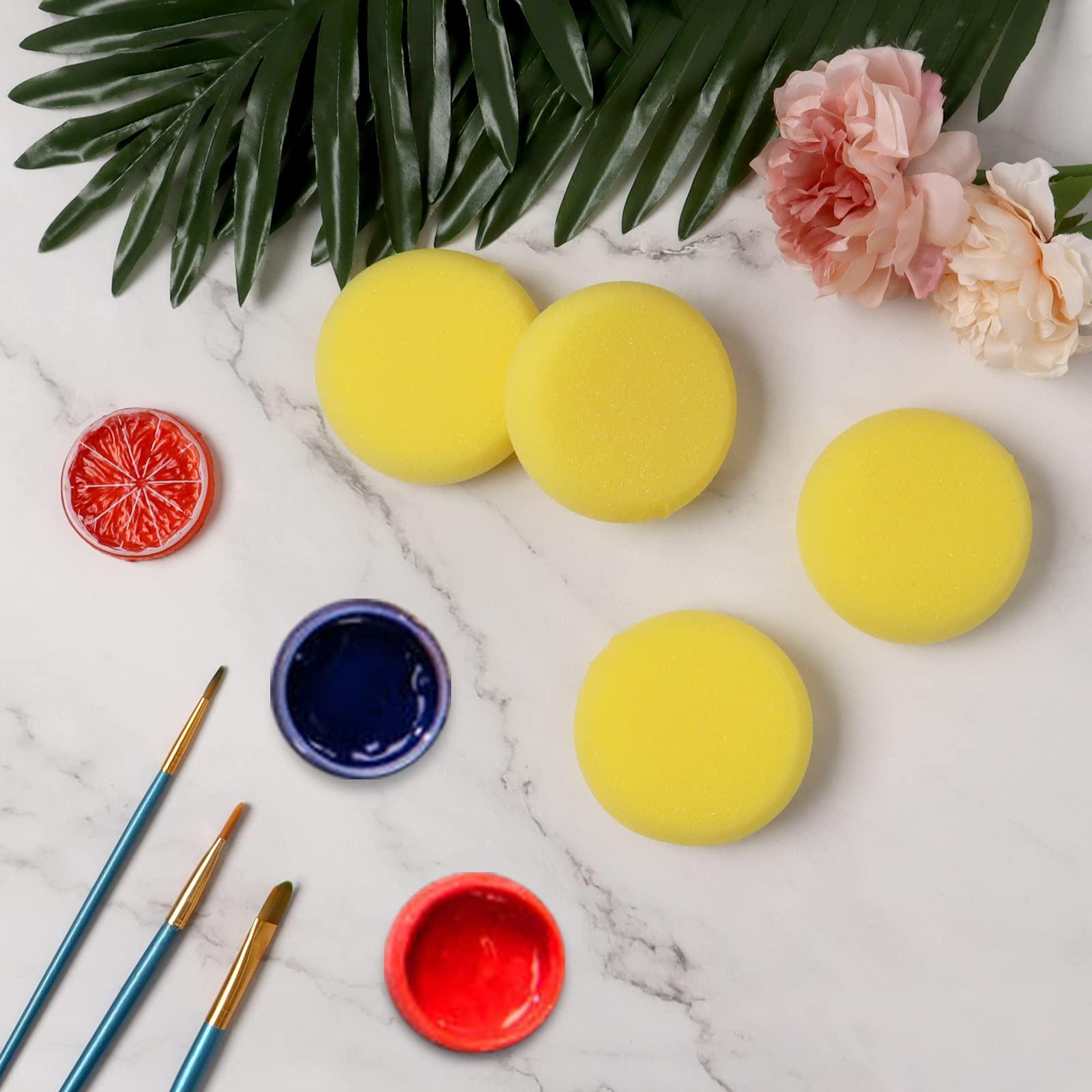 Hapy Shop 24 Pack Round Painting Sponge Synthetic Artist Sponges Ceramic Sponges for Painting, Crafts, Ceramics, Household Use and More, 2.8 Inch - Image 6