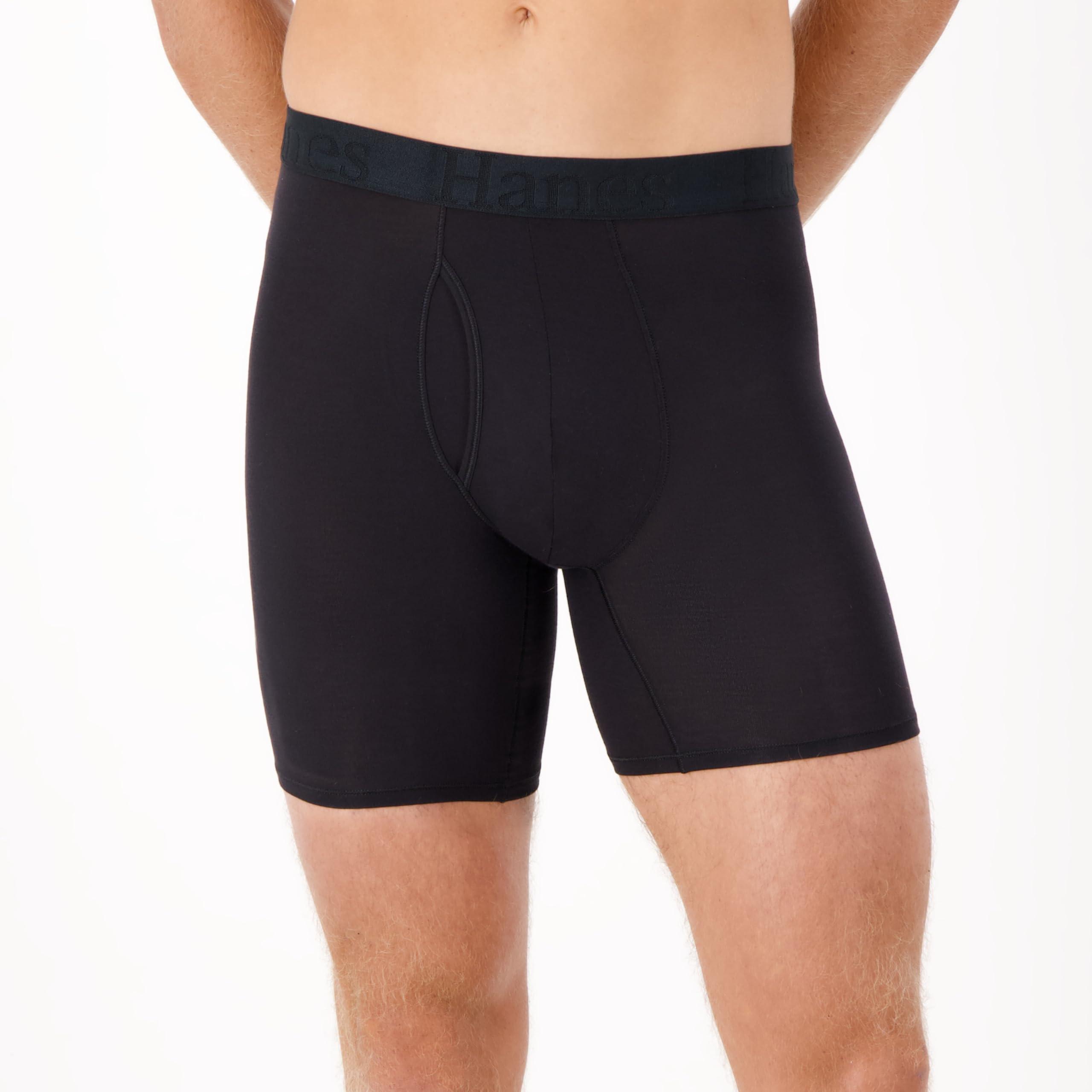 Hanes Men's Underwear Boxer Briefs & Trunks, Multi-Packs, Breathable Cool Lightweight, Viscose from Bamboo Supersoft - Image 2