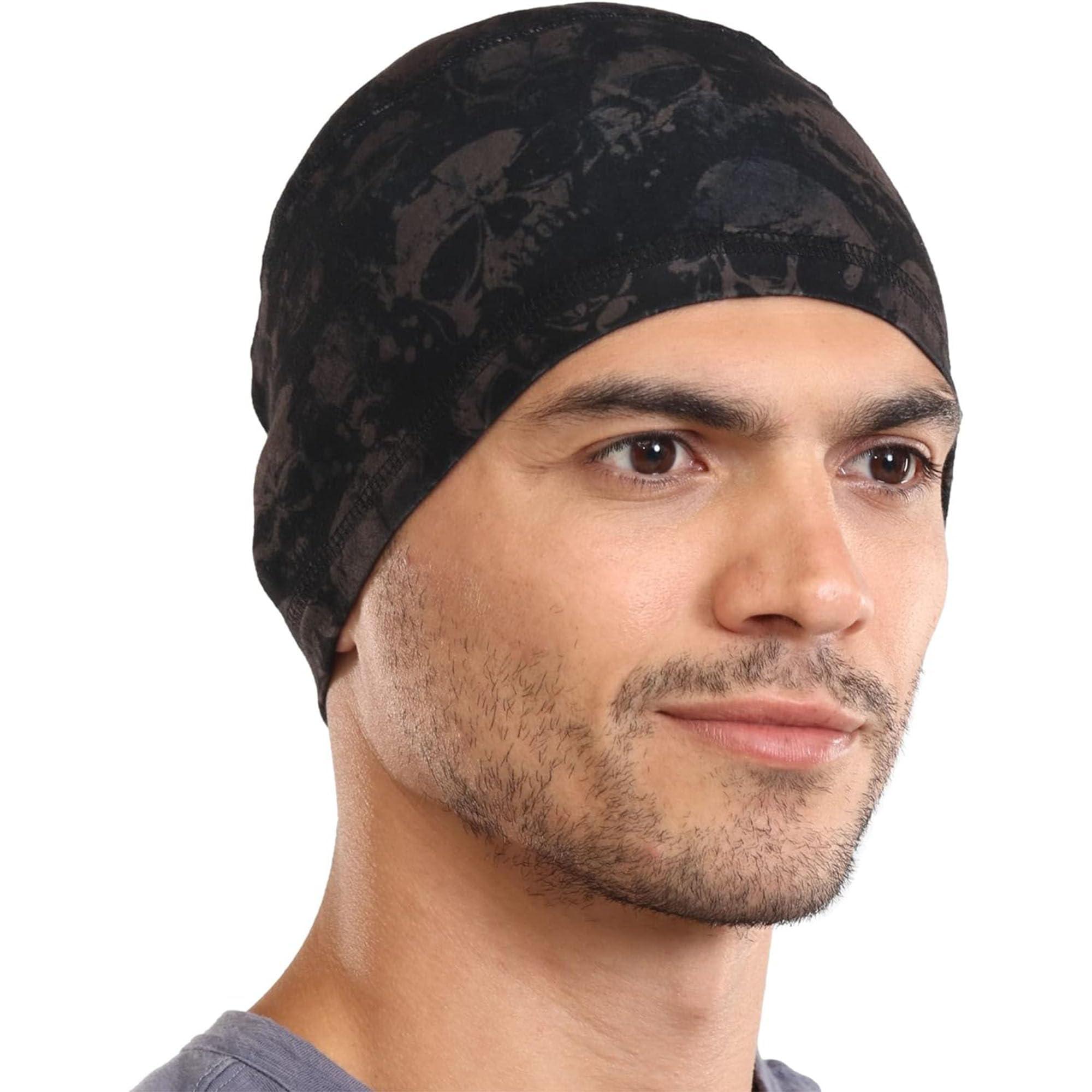 Cooling Skull Cap for Men - Hard Hat Liner, Cycling Cap, Head Caps for Men, Helmet Liner for Motorcycle