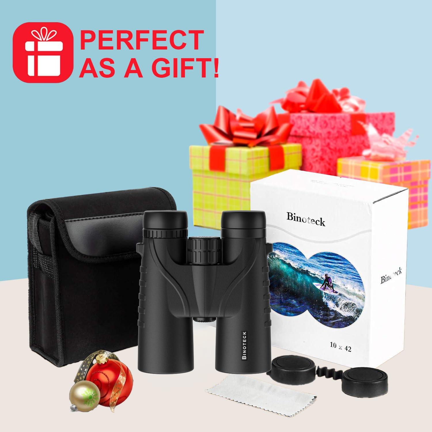 Binoteck 10x42 Binoculars for Adults - Professional HD Roof BAK4 Prism Lens Binoculars for Bird Watching, Hunting, Travel, Sports, Cruise, Concert, with Carrying Bag - Image 7