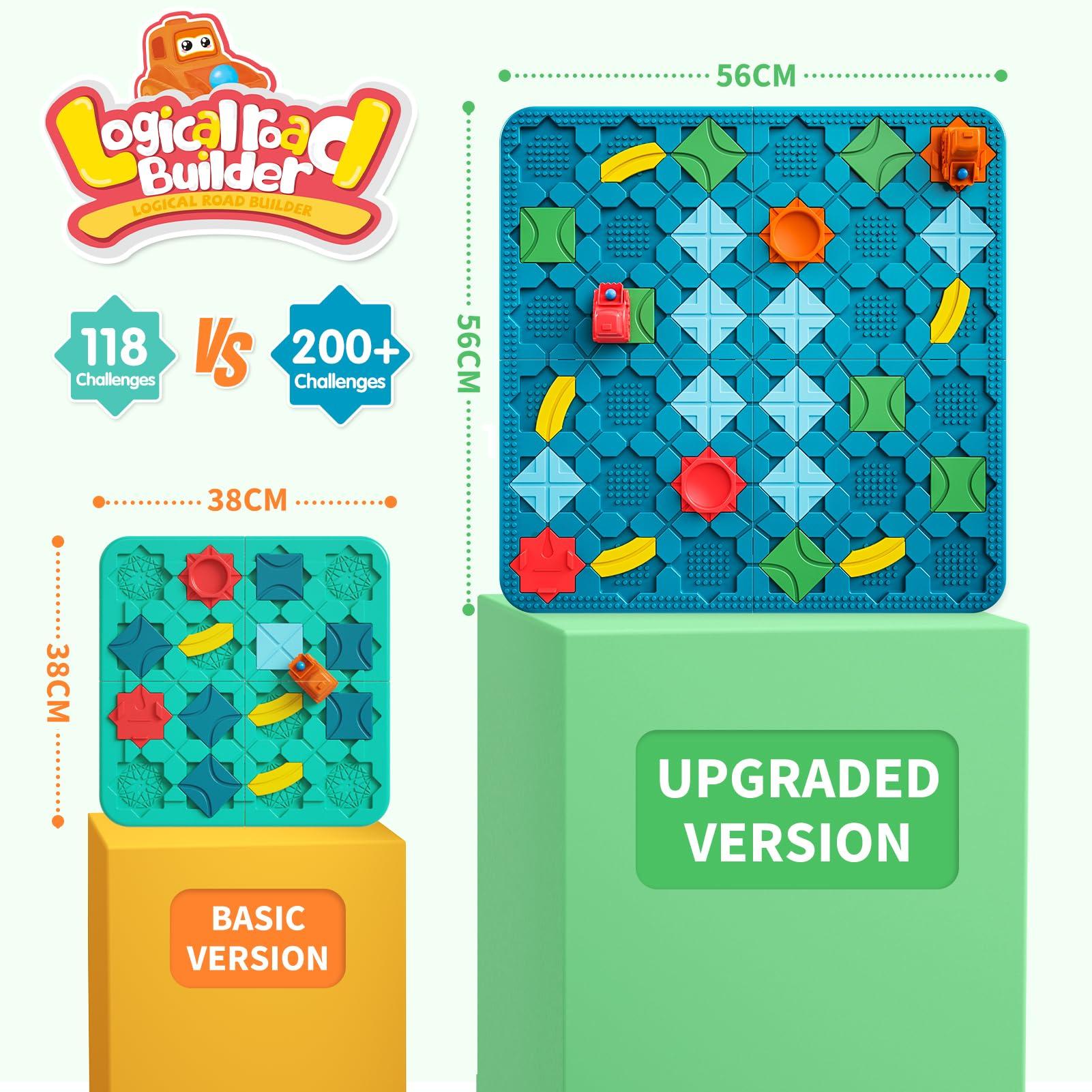Kids Toys STEM Board Games - Large Size Logical Road Builder Educational Brain Teasers Puzzles Toys, Preschool Learning Montessori Big Board Maze Birthday Gifts Kids Boys Girls Age 4-8 Year Old - Image 2