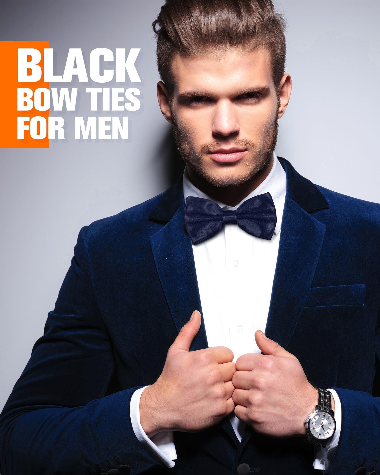 JaGely 40 Pcs Men's Bow Ties Pre Tied Tuxedo Formal Adjustable Clip On Bow Satin Bowtie for Men Costume Wedding Party - Image 6