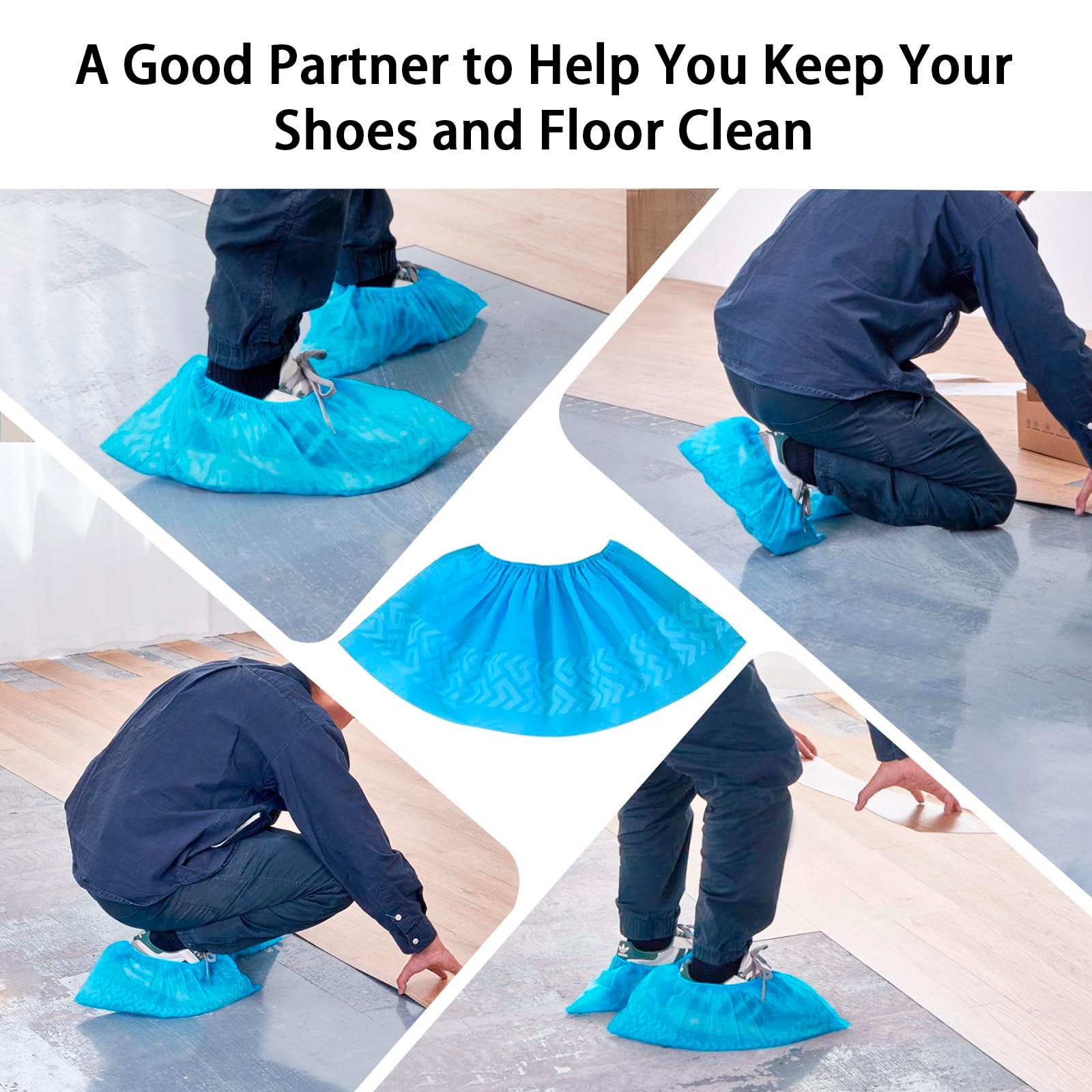 ALVEXA Recycable Shoe Covers Disposable – 50Pcs Booties for Shoe cover, Blue Shoe Covers for Indoors Fits Up To 11 US Men and 13 US Women Size Recyclable Non-Woven Fabric - Image 4