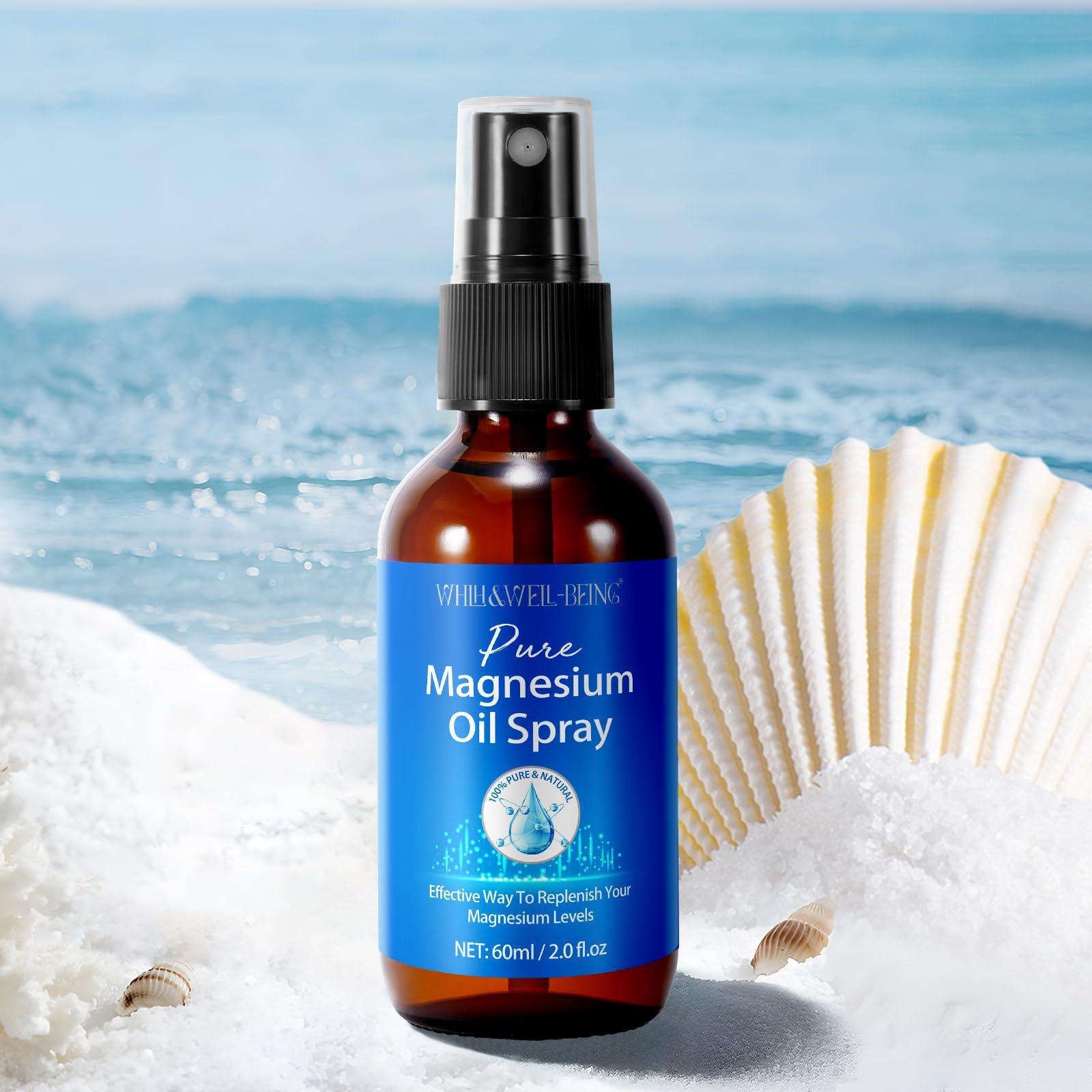 Magnesium Spray, Pure Magnesium Oil Spray for Feet, Natural Ingredient in Glass Bottle, Easy to Absorb and Use 1Pack - Image 9