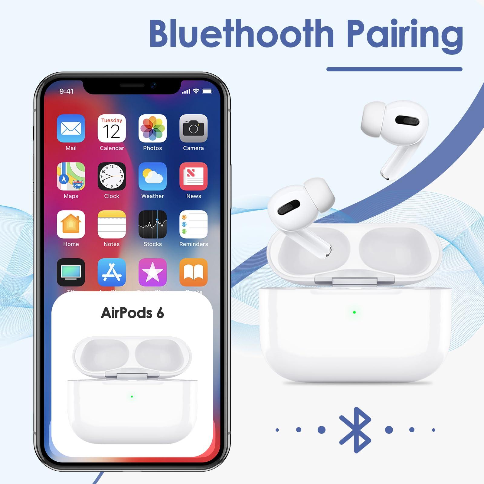 Huunad Charging Case Compatible with Airpods Pro 1st 2nd Generation, Chrging Case Replacement with Sync Button and Built-in 660 mAH Battery (White) - Image 4