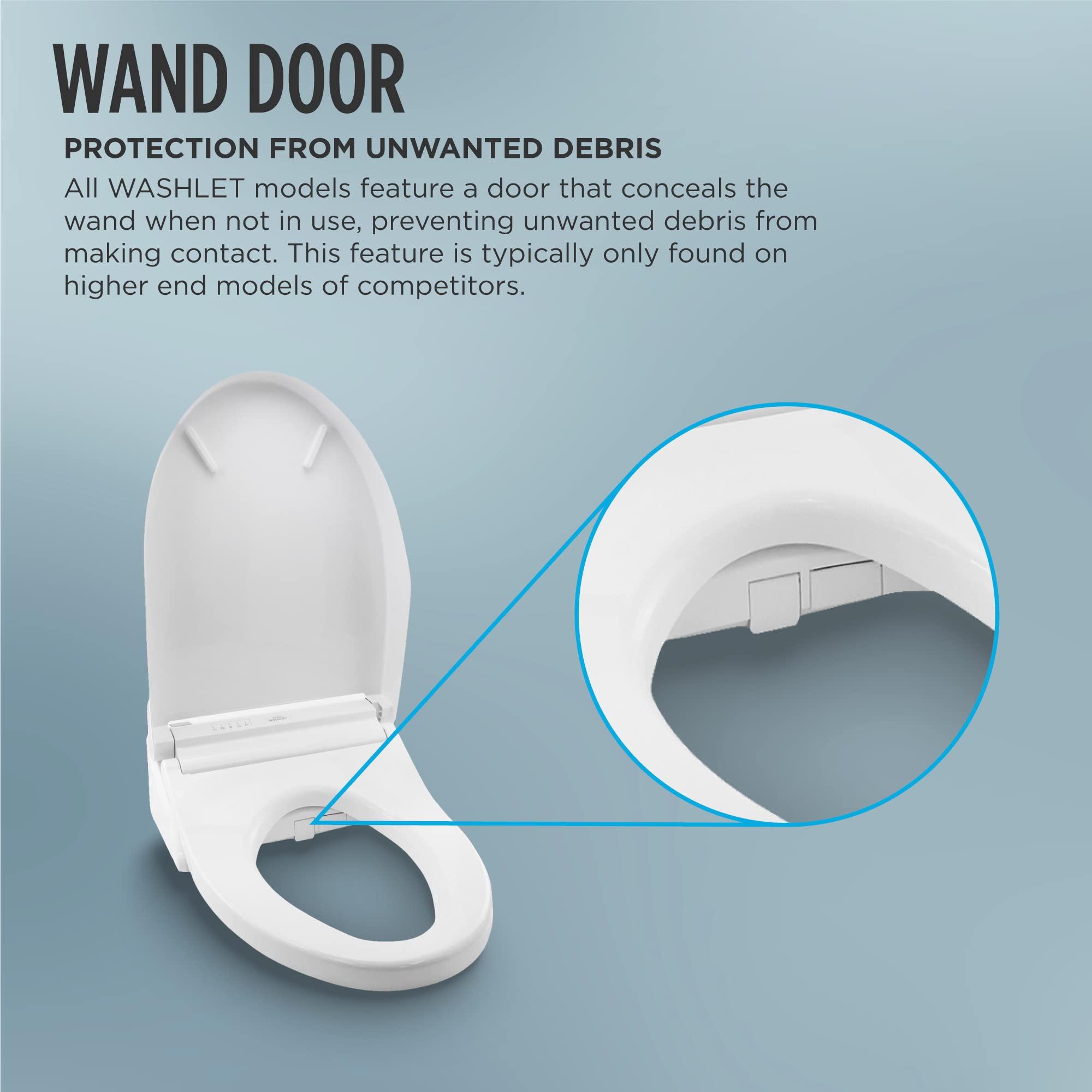 TOTO SW3084#01 WASHLET C5 Electronic Bidet Toilet Seat with PREMIST and EWATER+ Wand Cleaning, Elongated, Cotton White - Image 13