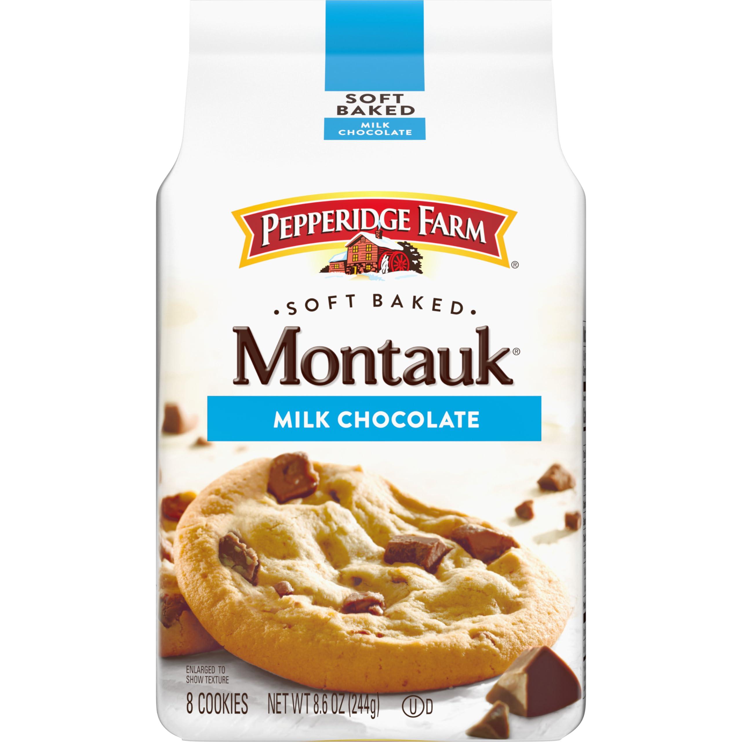 Pepperidge Farm Montauk Soft Baked Milk Chocolate Chunk Cookies, 8.6 Oz Bag (8 Cookies) - Image 1