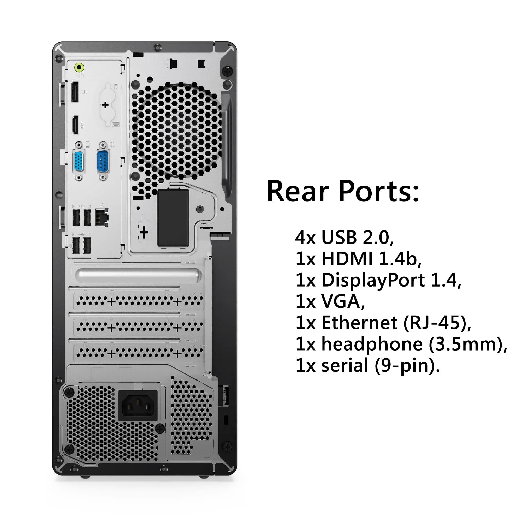 Lenovo ThinkCentre Neo 50t Tower Desktop Computer, 4-core Intel Core i3-13100, 32GB RAM, 1TB SSD, 3-Monitor Ports (DP+HDMI+VGA), RJ-45, WiFi, USB-C, Card Reader, Wired KB & Mouse, Windows 11 Pro - Image 5