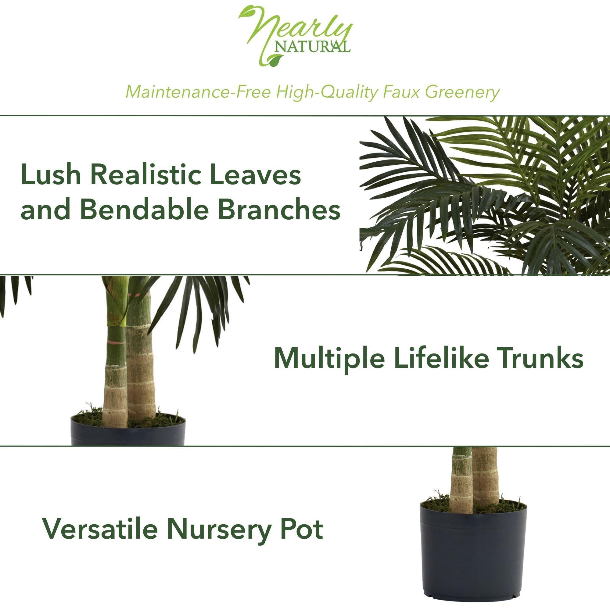 Nearly Natural 4ft Golden Cane Palm Artificial Tree - Image 4