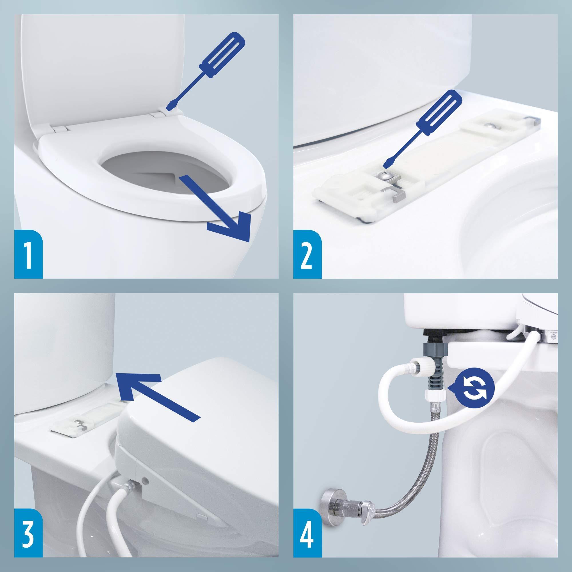 TOTO SW3084#01 WASHLET C5 Electronic Bidet Toilet Seat with PREMIST and EWATER+ Wand Cleaning, Elongated, Cotton White - Image 17