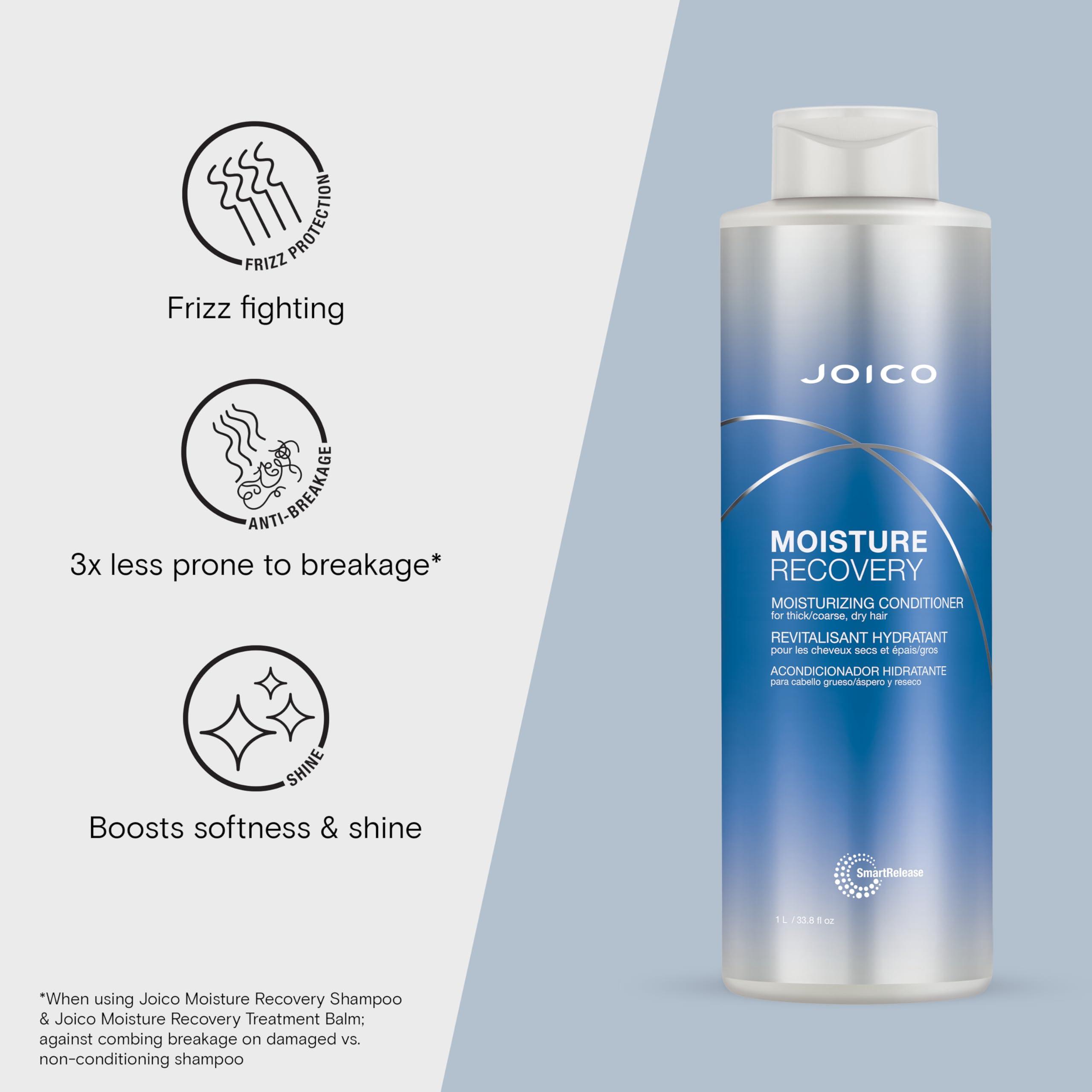 Joico Moisture Recovery Moisturizing Conditioner | For Thick, Coarse, Dry Hair | Replenish Moisture | Restore Smoothness & Elasticity | Strengthen & Reduce Breakage | With Jojoba Oil & Shea Butter - Image 3