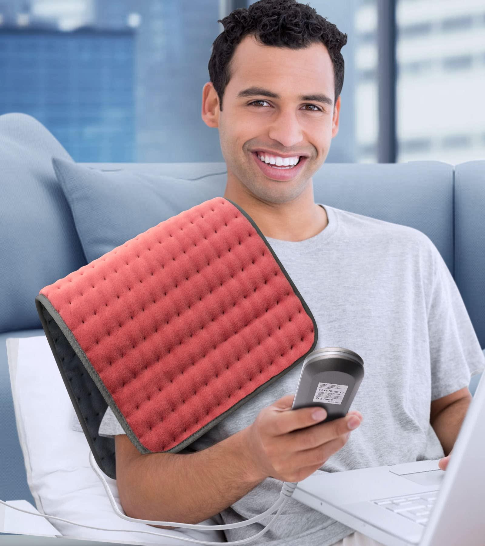 VALGELUIK Heating pad for Back, Neck, Shoulder, Cramps and Leg Pain Relief, Heat Pads Christmas Gifts for Women, Men, Mom, Dad, Auto-Off,Machine Washable,Moist Dry Heat Options,Extra Large 12"x24" - Image 2